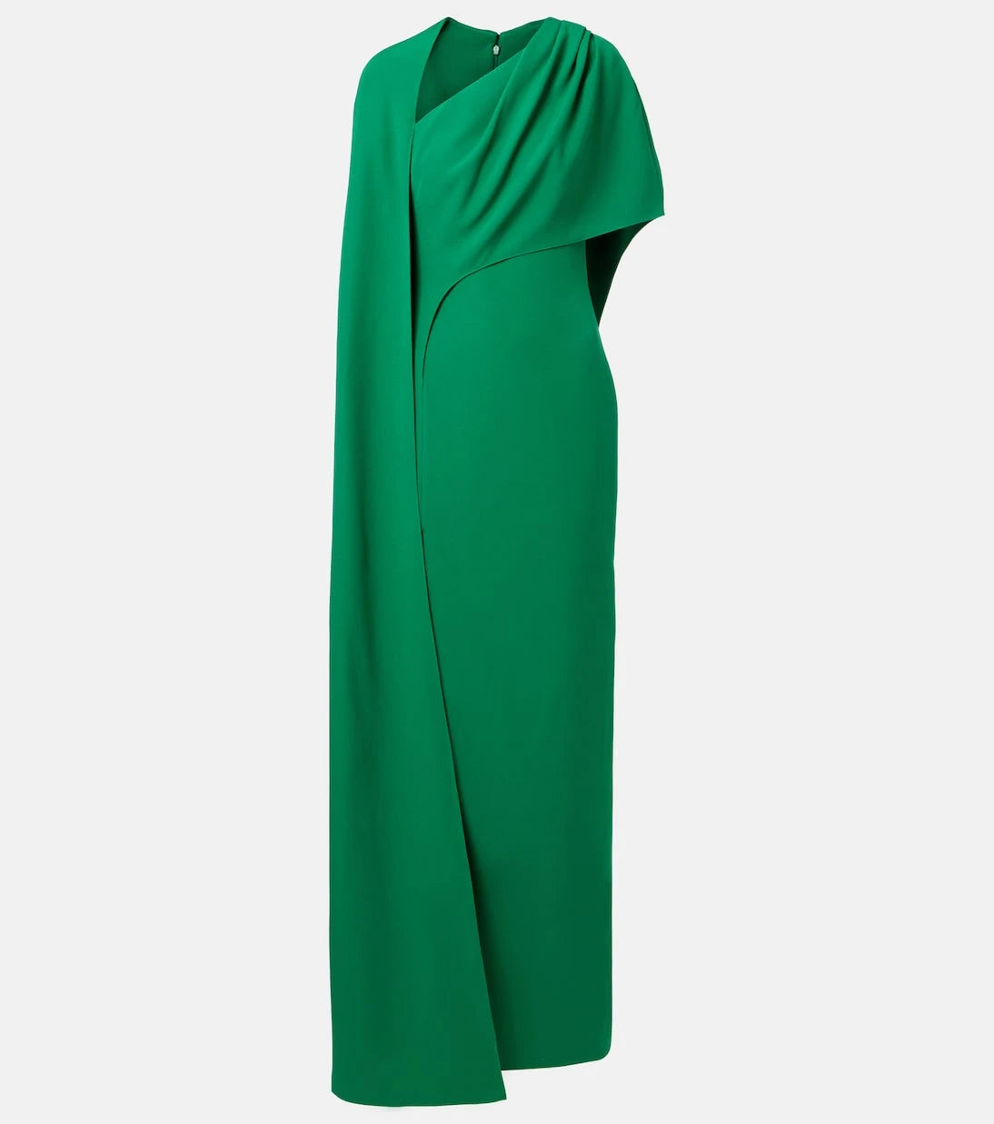 Safiyaa - Caped asymmetric crêpe gown