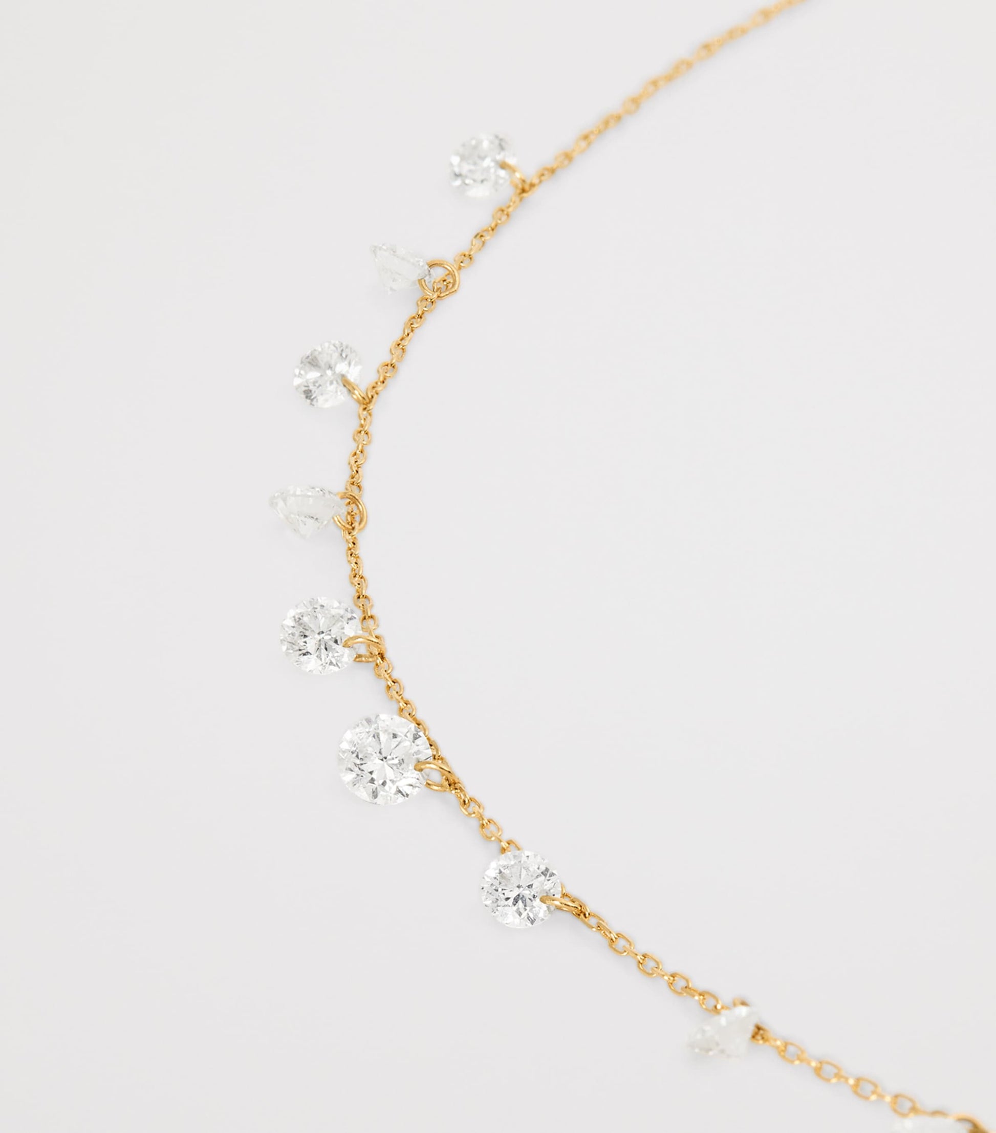 Persée Yellow Gold and Diamond 9-Stone Danaé Necklace