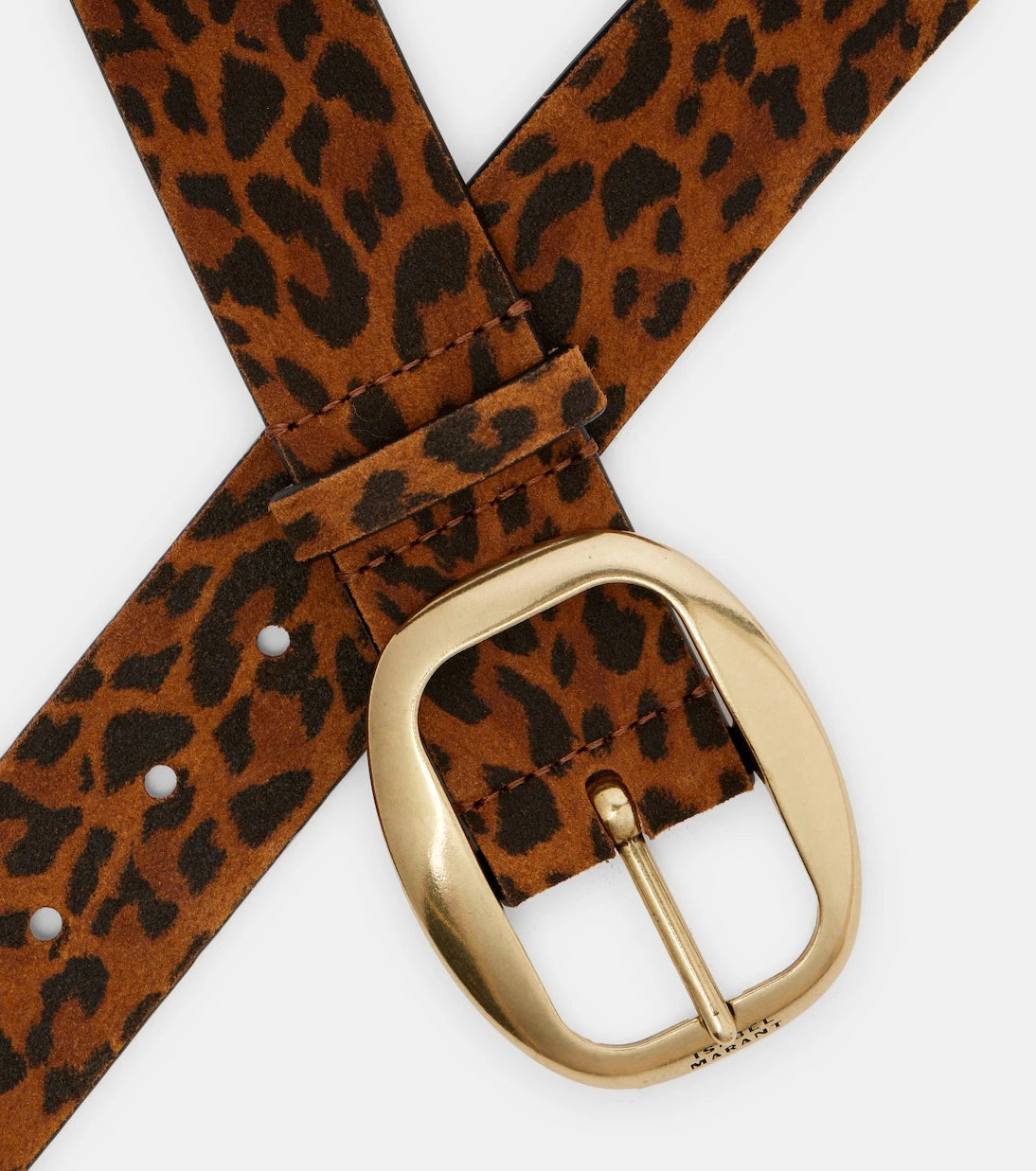 Isabel Marant - Dara leopard-print suede belt