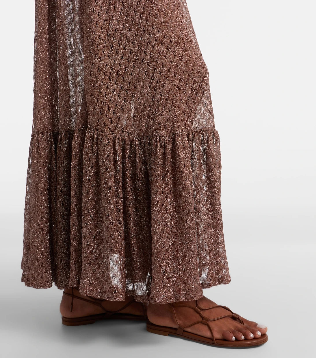 Missoni - فستان ماكسي من نسيج اللاميه المفتوح