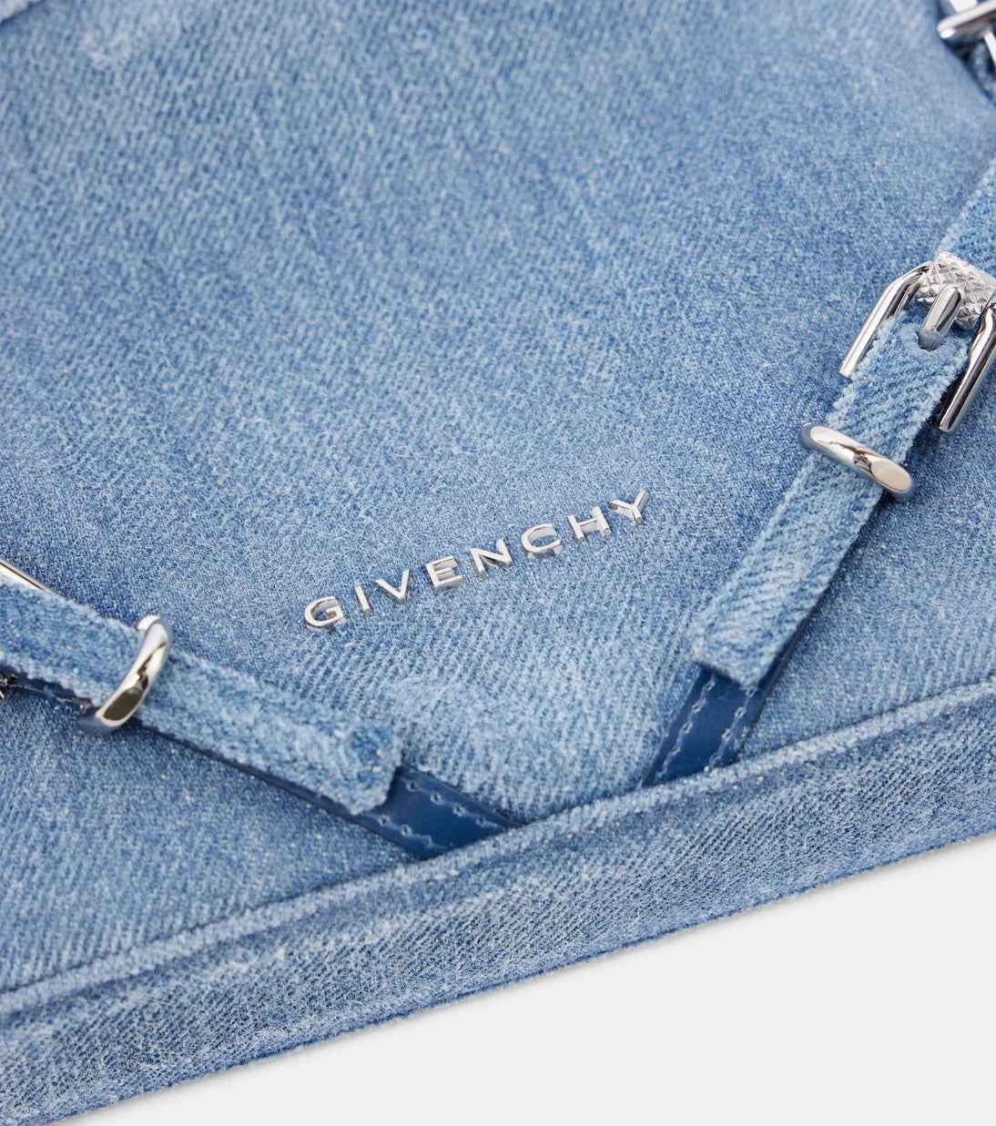 Givenchy - Nano Voyou denim crossbody bag