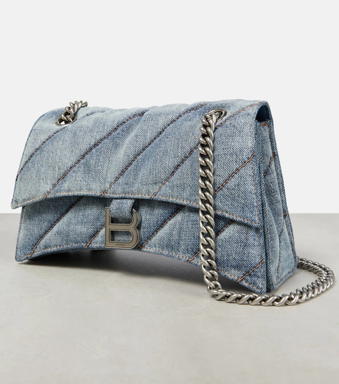 Balenciaga - Crush Medium denim shoulder bag