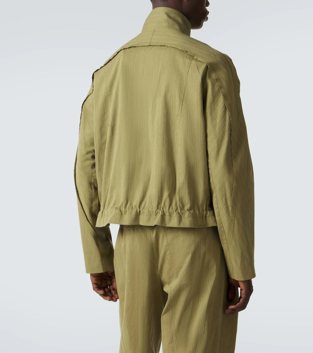 Kiko Kostadinov - Egreta stiped cotton-blend jacket