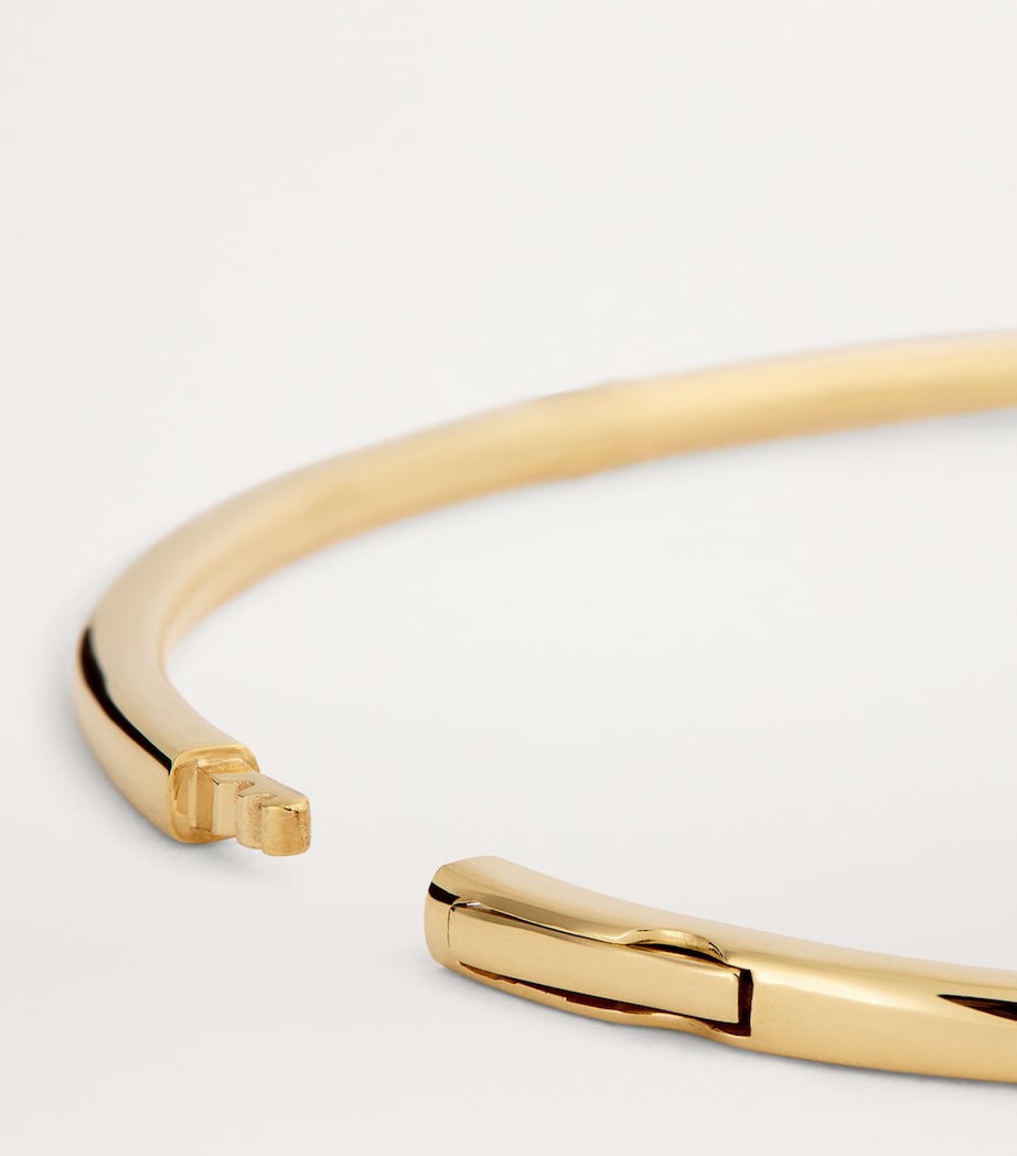 Persée Small Yellow Gold and Diamond Zeus Bangle