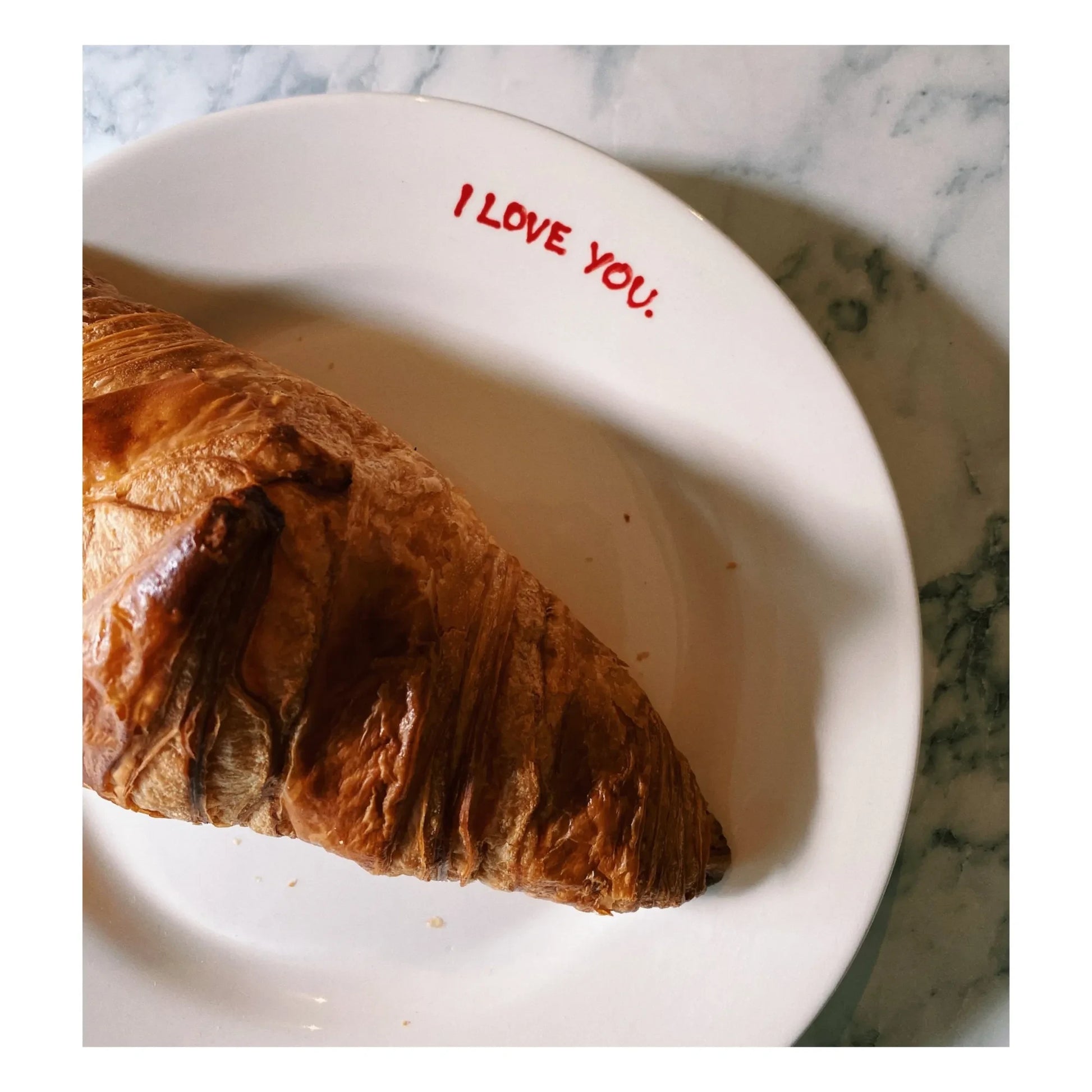 Anna + Nina - I Love You plate | Cream