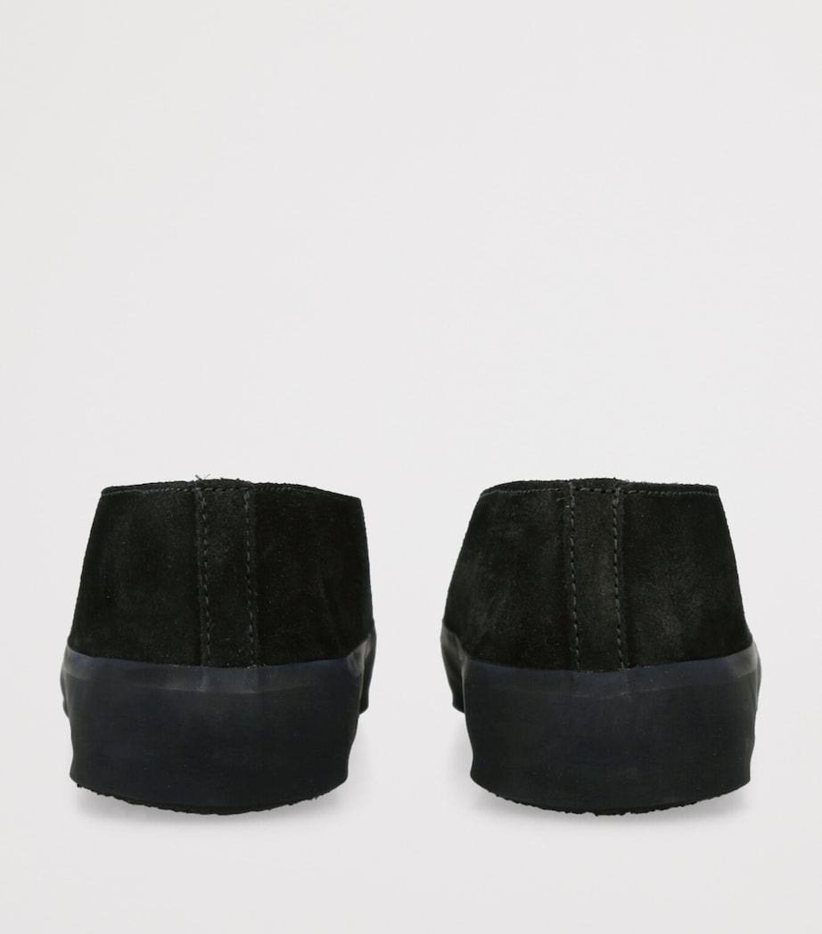 Le Monde Beryl Black Suede-Shearling Apres Ski Flats