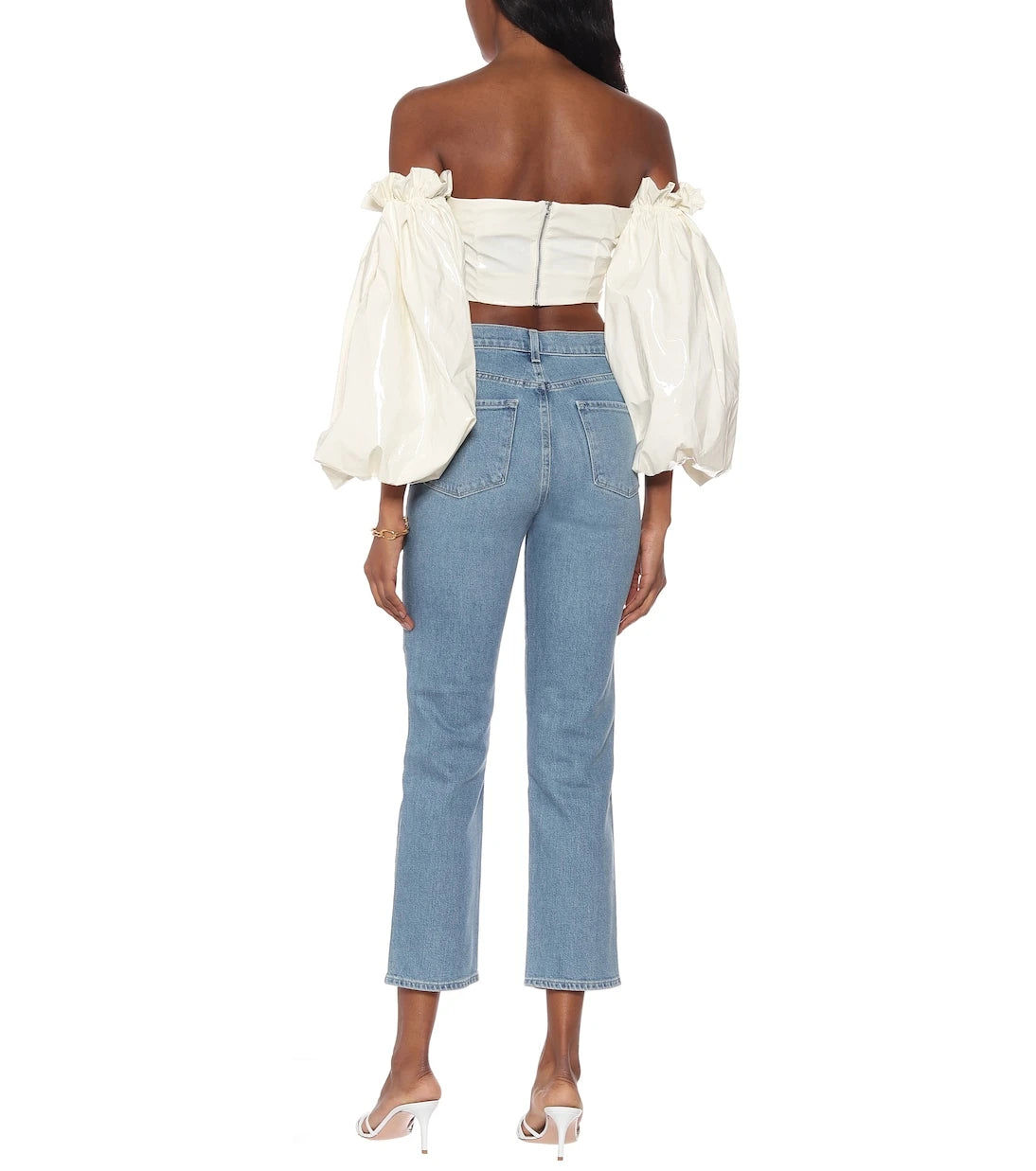 Rotate - Phoebe off-the-shoulder crop top