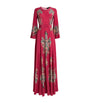 Etro Pink Silk Floral Print Gown