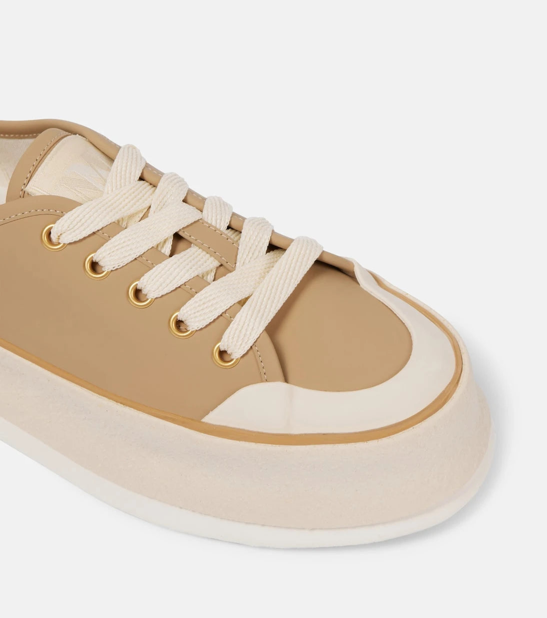 Max Mara - Deri platform spor ayakkabı