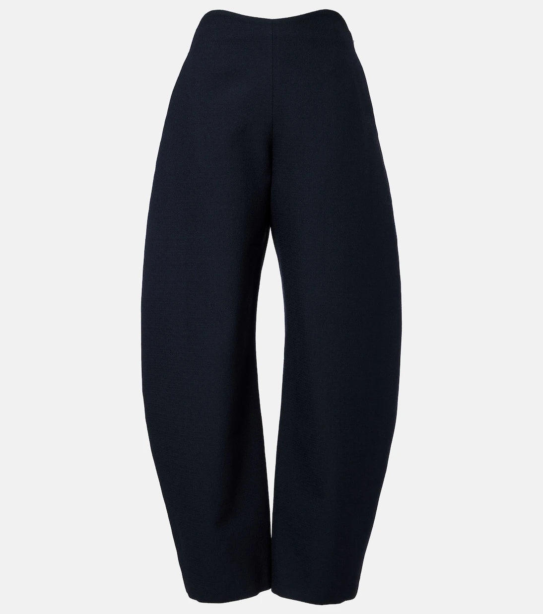Alaïa - Round wool crepe barrel-leg pants