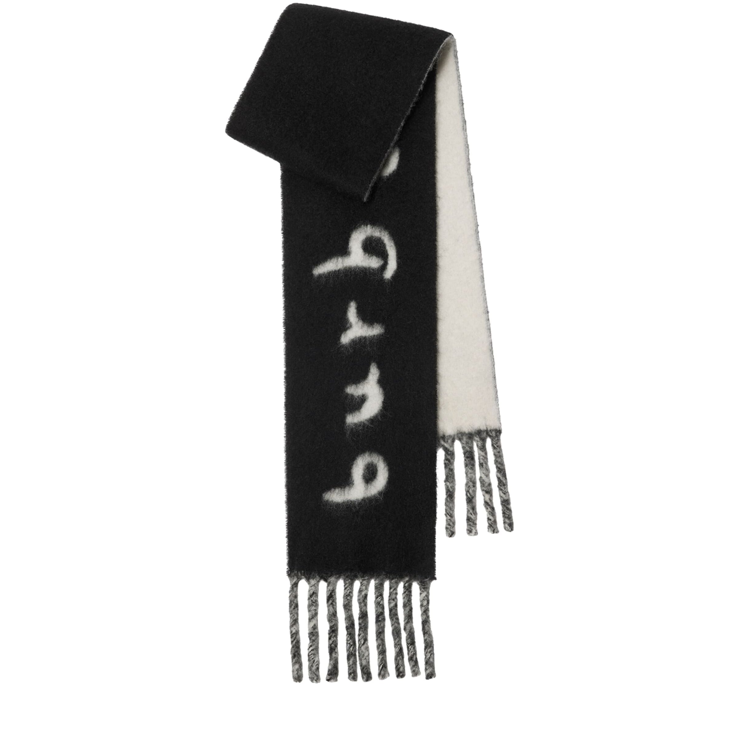 Alpaca-Blend Reversible Logo Scarf