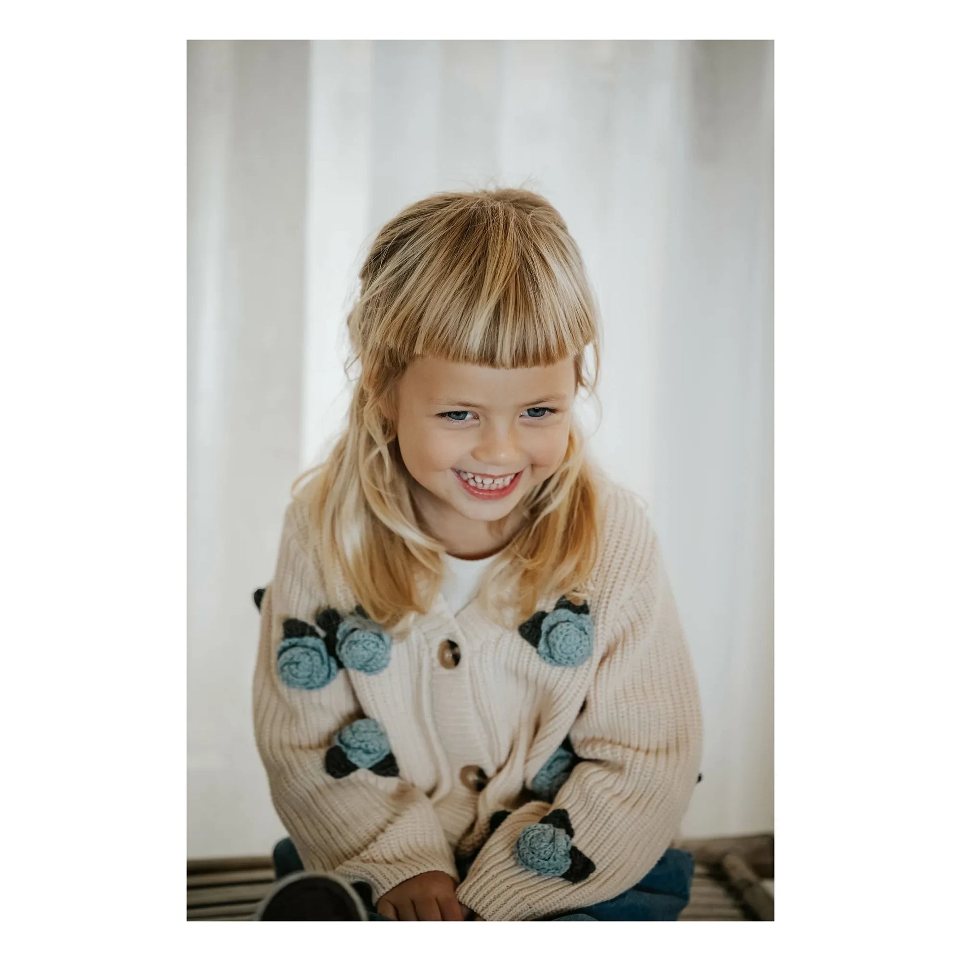 Fliink - Cool Flower Cardigan | Ecru