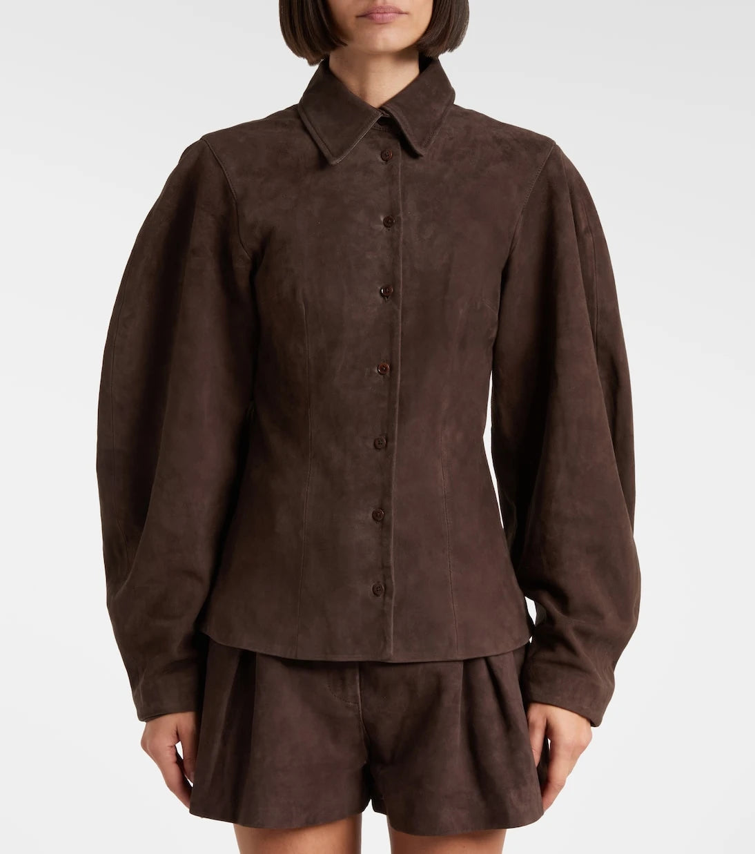 Rotate - Suede shirt