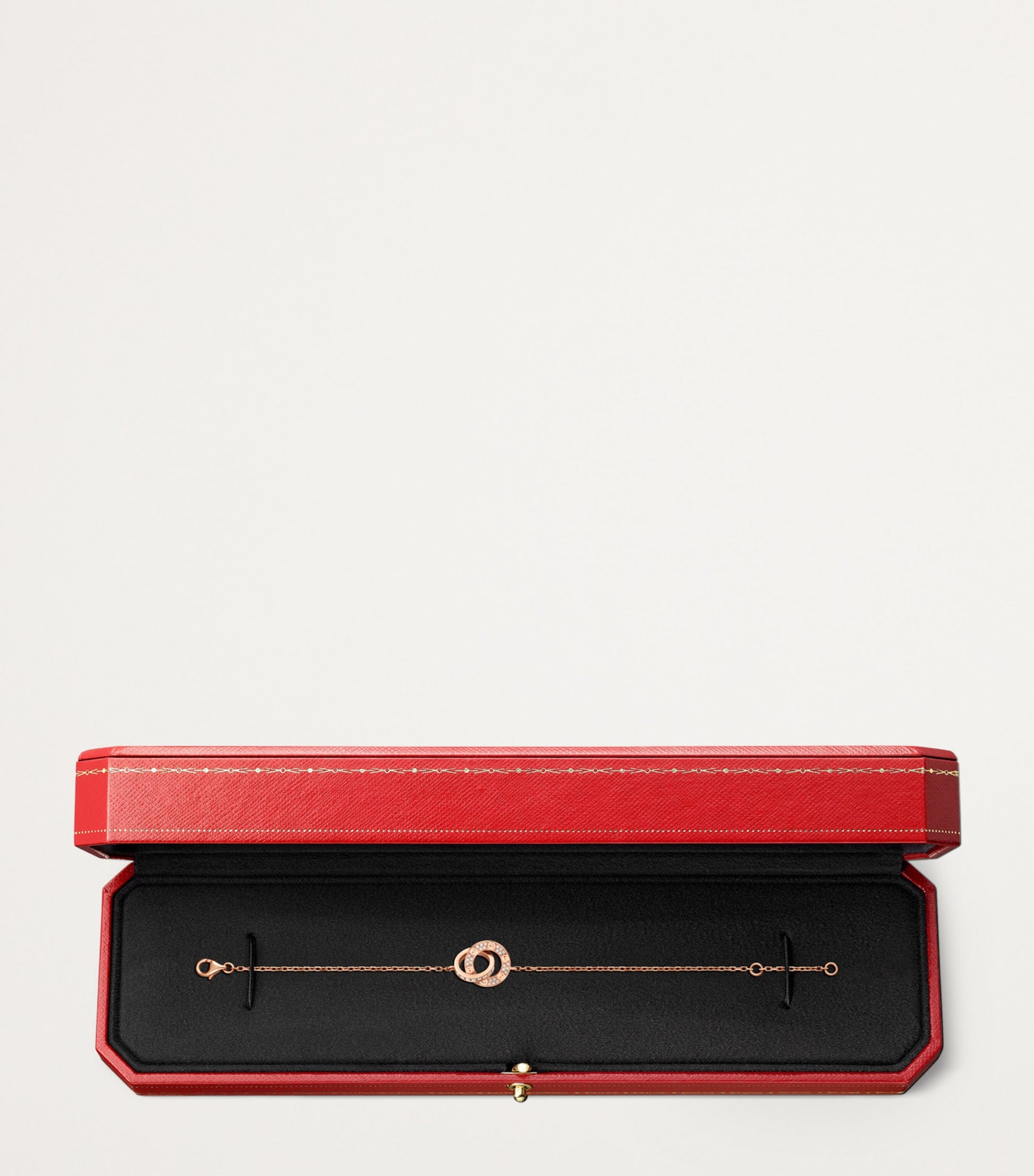 Rose Gold and Diamond LOVE Chain Bracelet