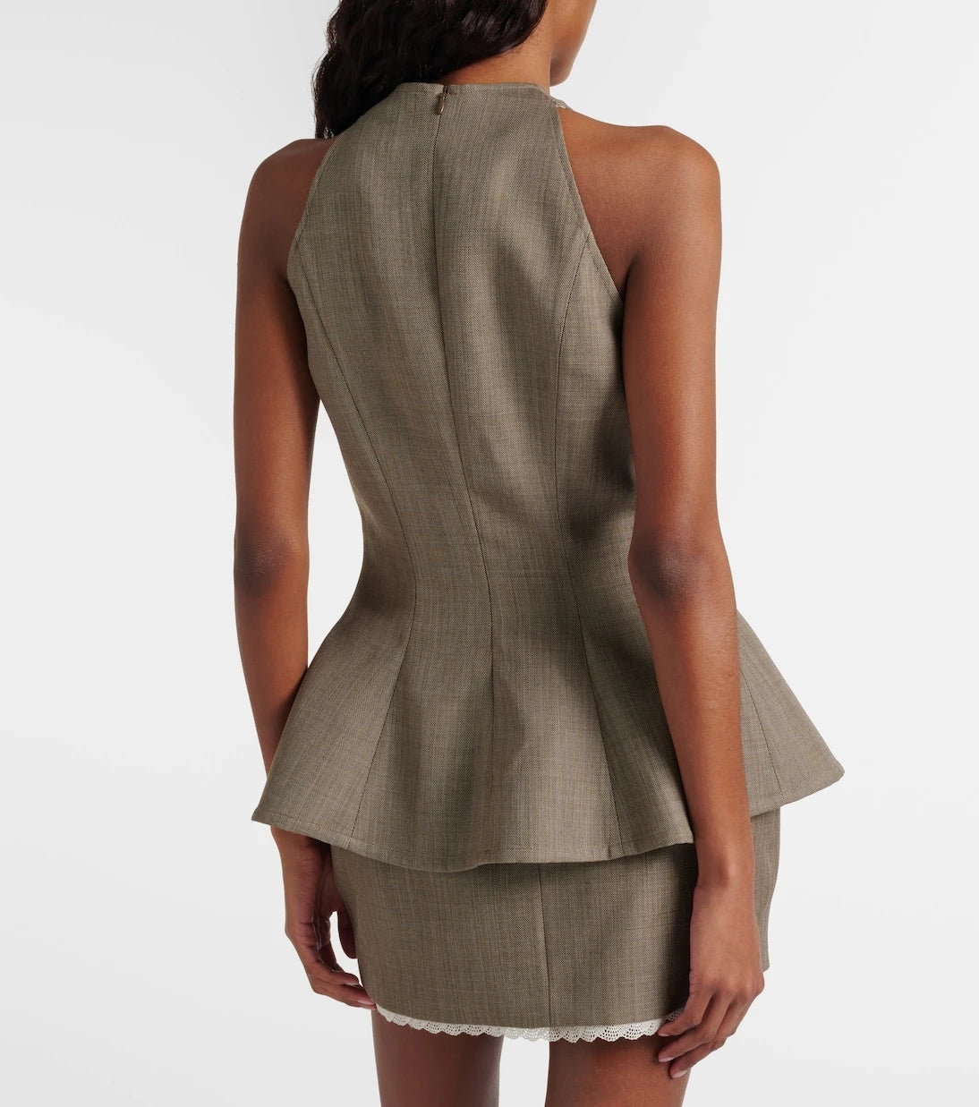 Magda Butrym - Asymmetric peplum wool top