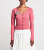 Pink Embellished Cropped Cardigan