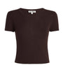 Brown Cashmere Rib Stitch Baby T-Shirt