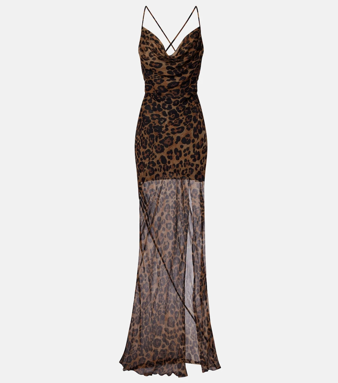 Blumarine - Leopard-print silk maxi dress