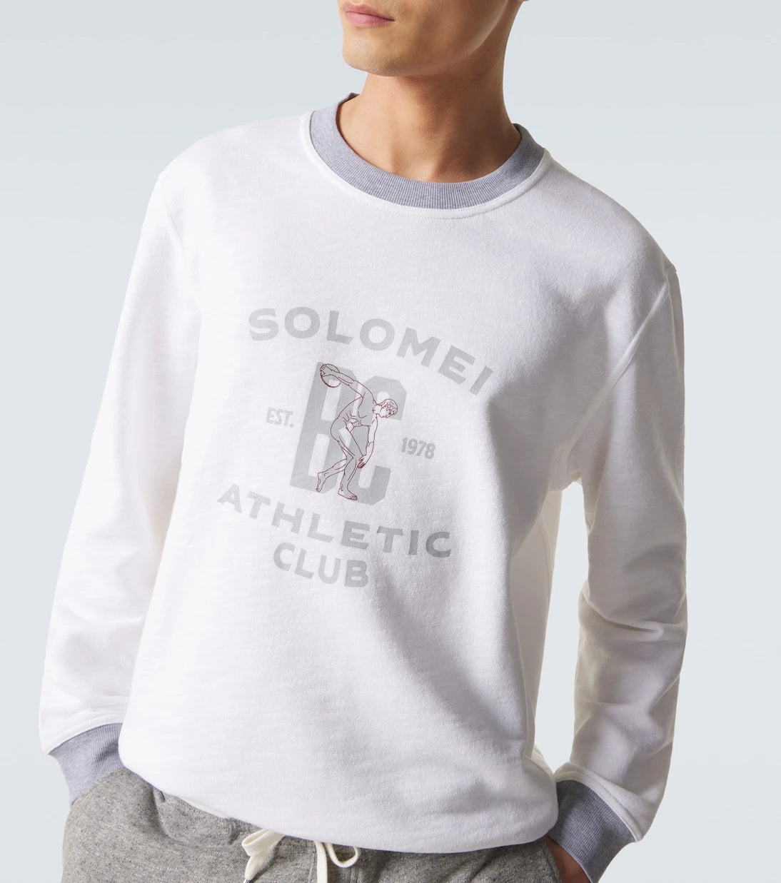 Brunello Cucinelli - Printed cotton and linen sweatshirt