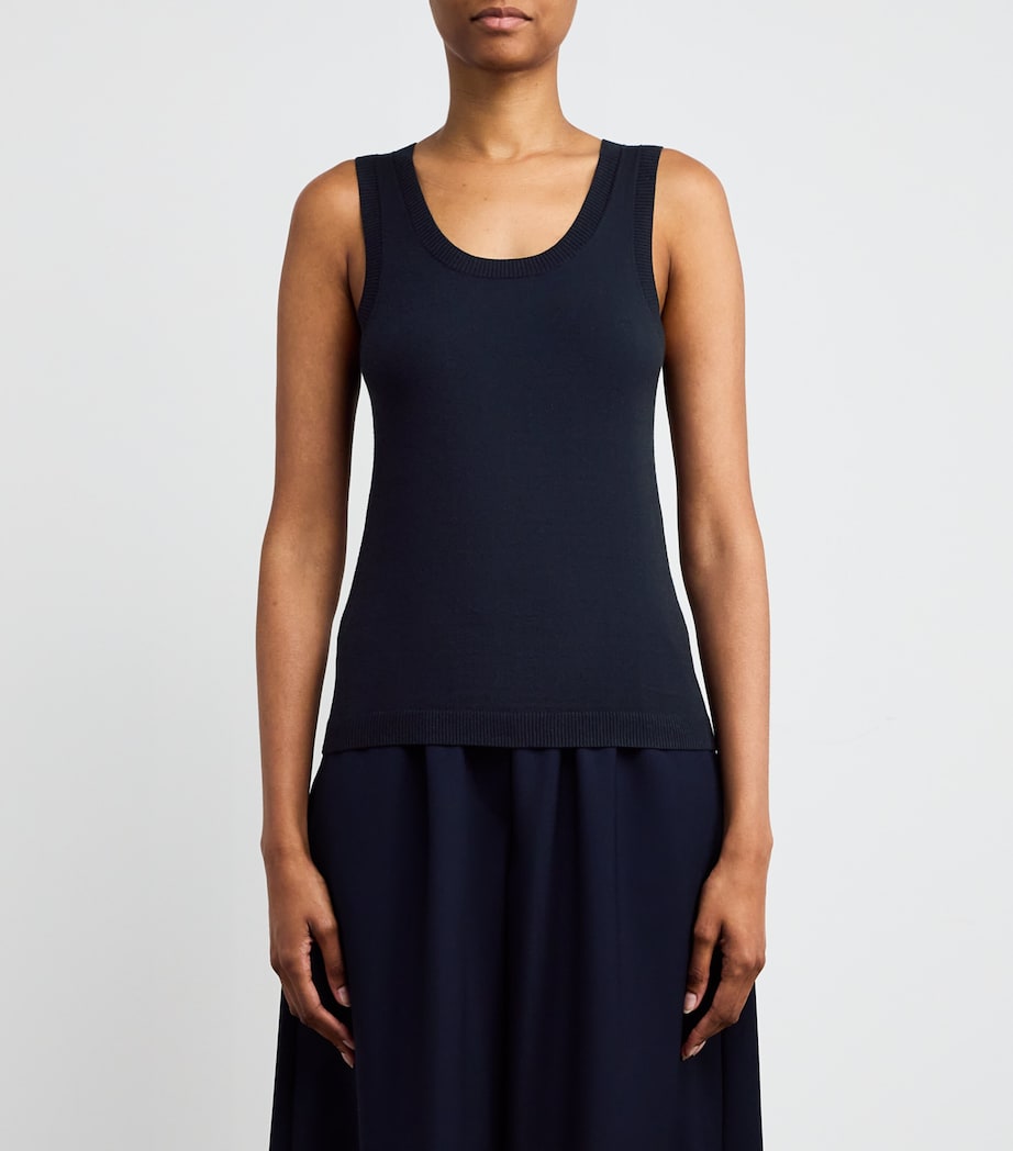 Weekend Max Mara Blue Knitted Tank Top