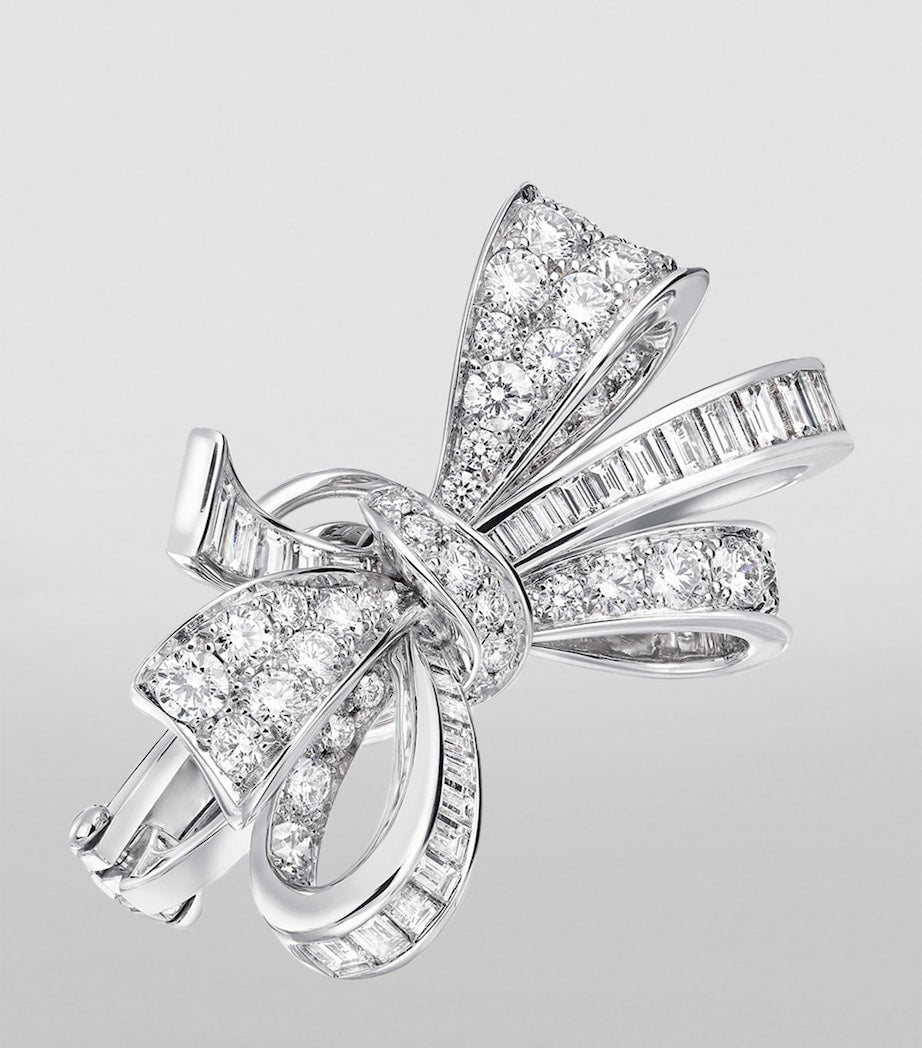 White Gold and Diamond Tilda’s Bow Stud Earrings