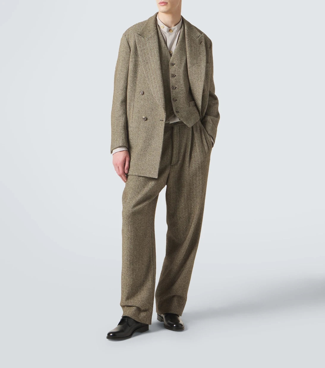 Giorgio Armani - Archivio cotton and wool-blend vest