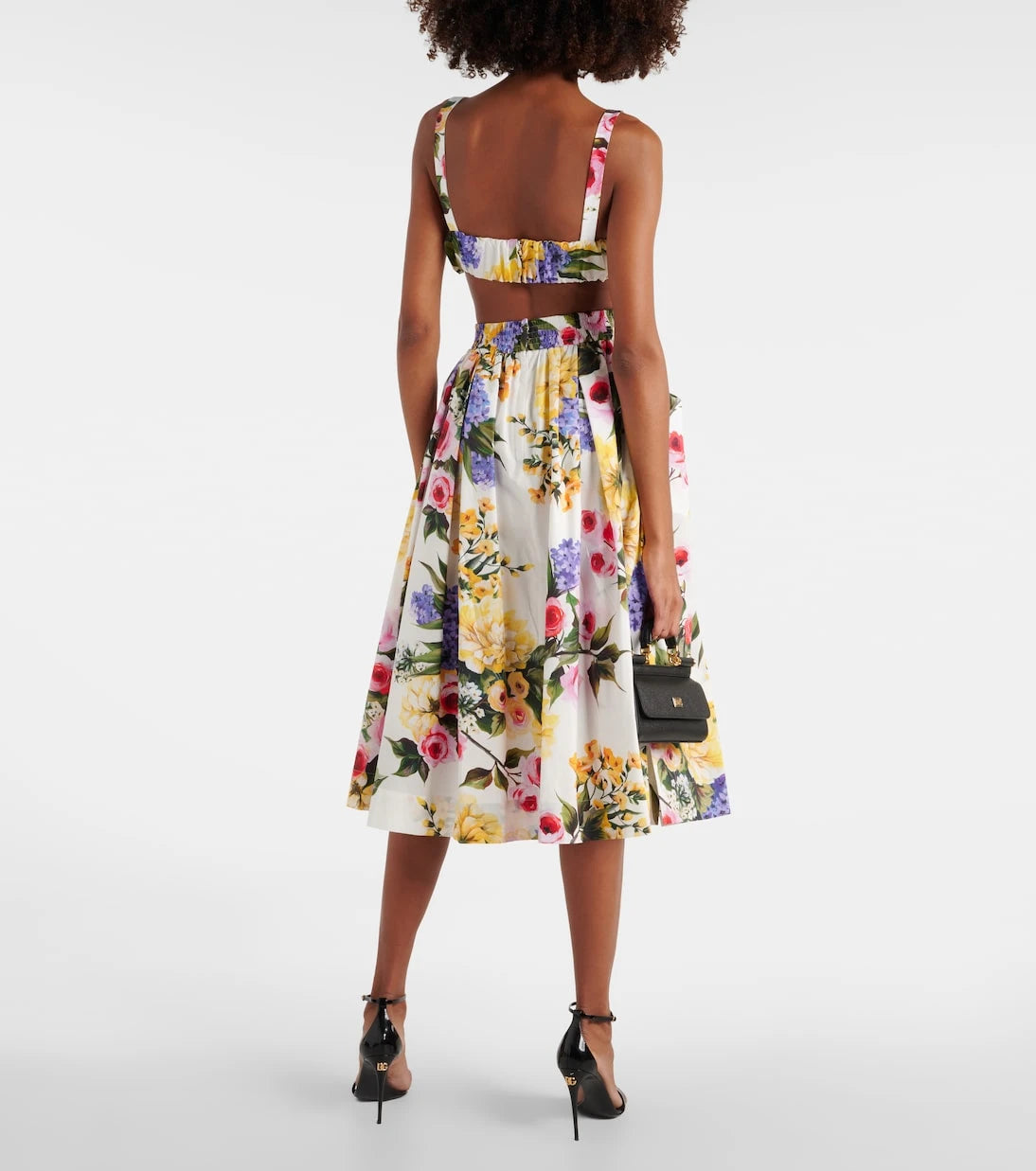 Dolce&Gabbana - Floral cotton poplin bra top