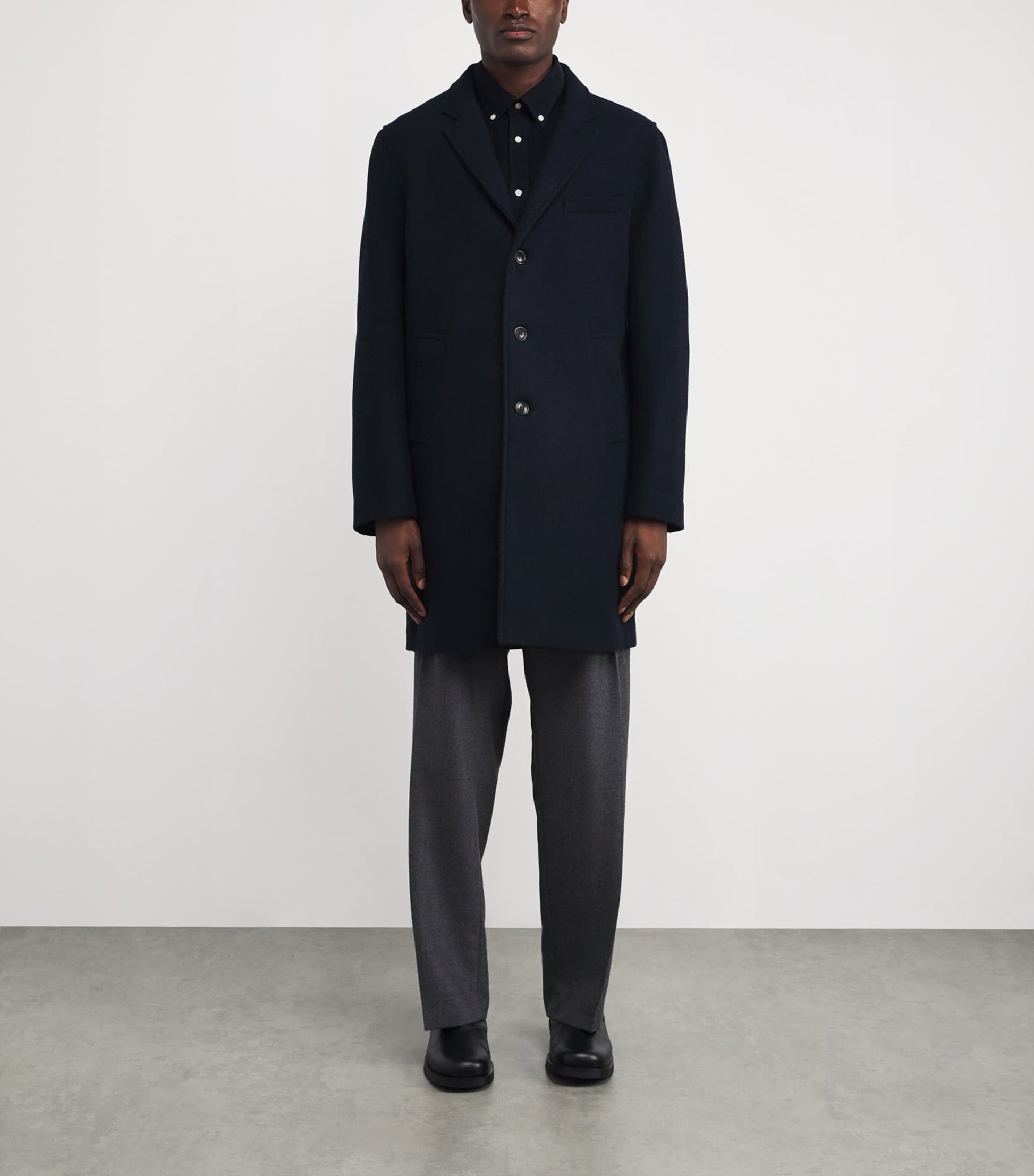 Wool Kirkbridge Overcoat NAVY/CLASSIC
