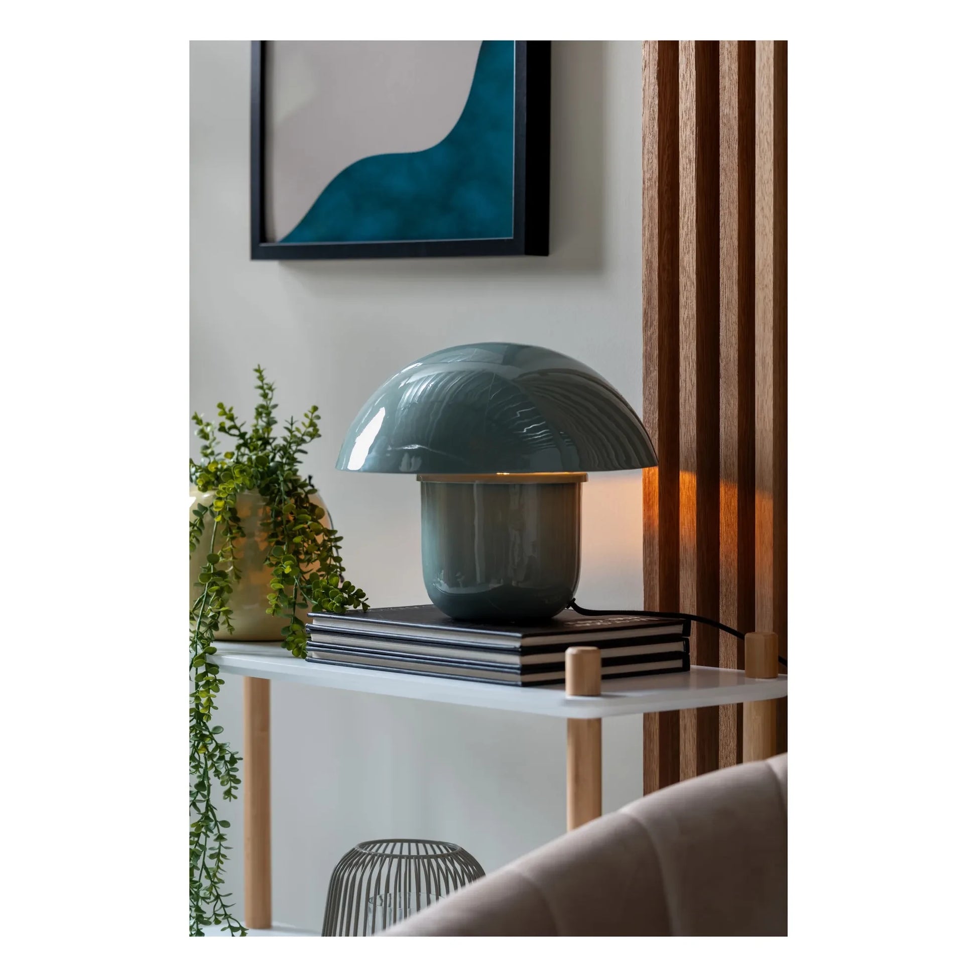 Present Time - Fat Mushroom table lamp | Light Blue