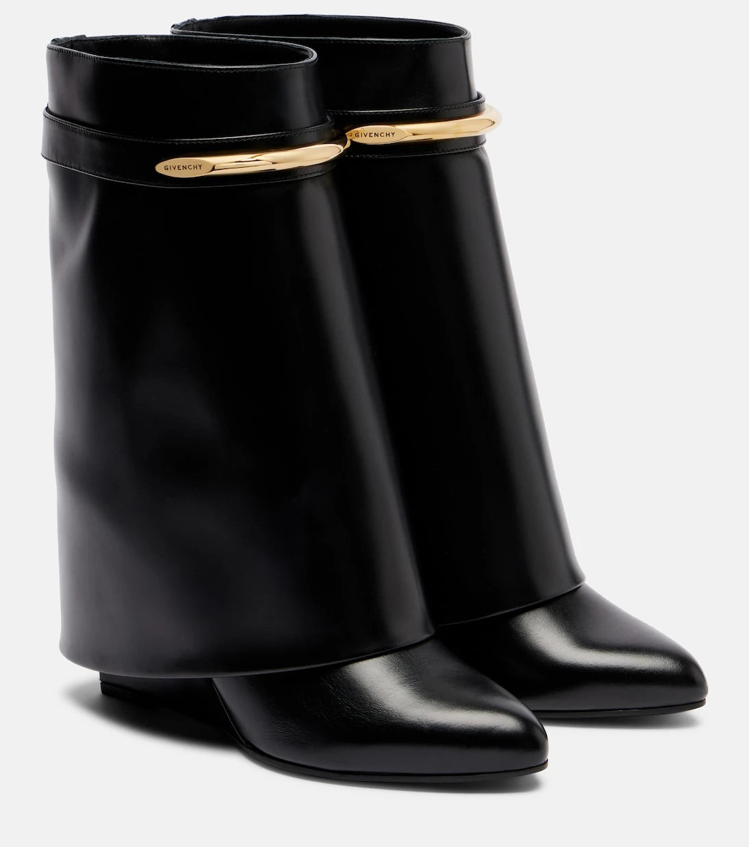 Givenchy - Shark 95 leather mid-calf boots