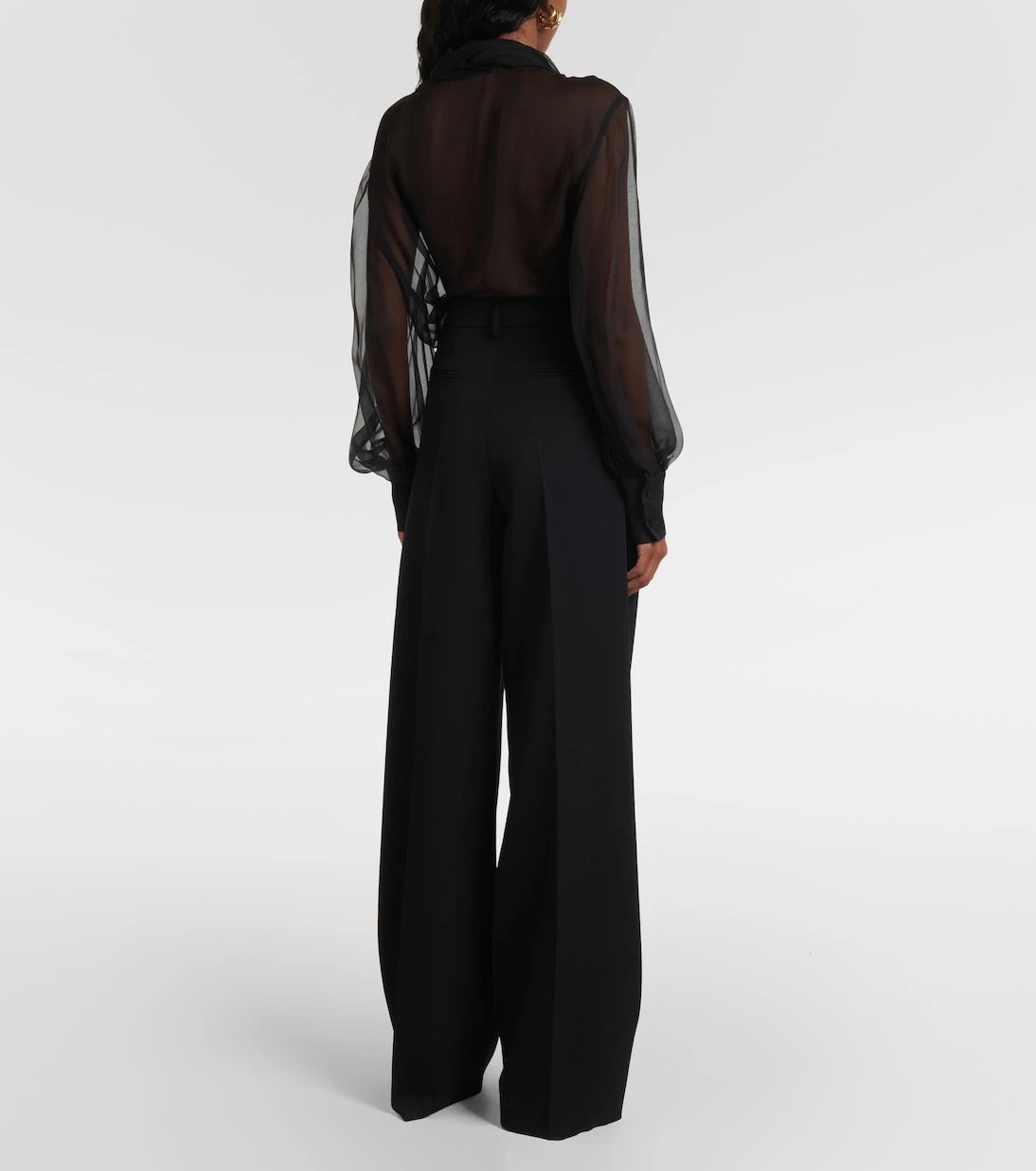 Valentino - Grisaille virgin wool straight pants