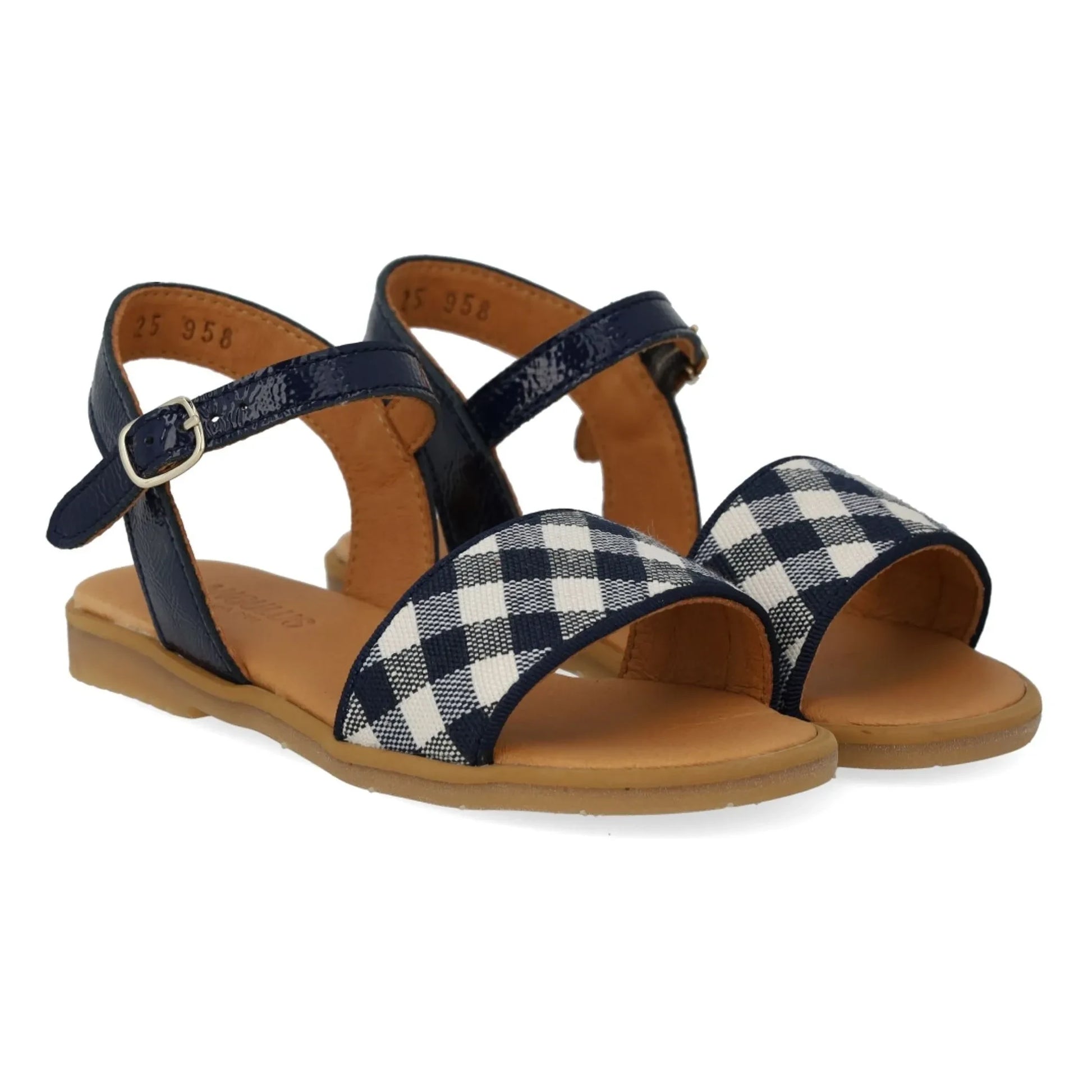 Angulus - Carreaux Sandals | Navy blue