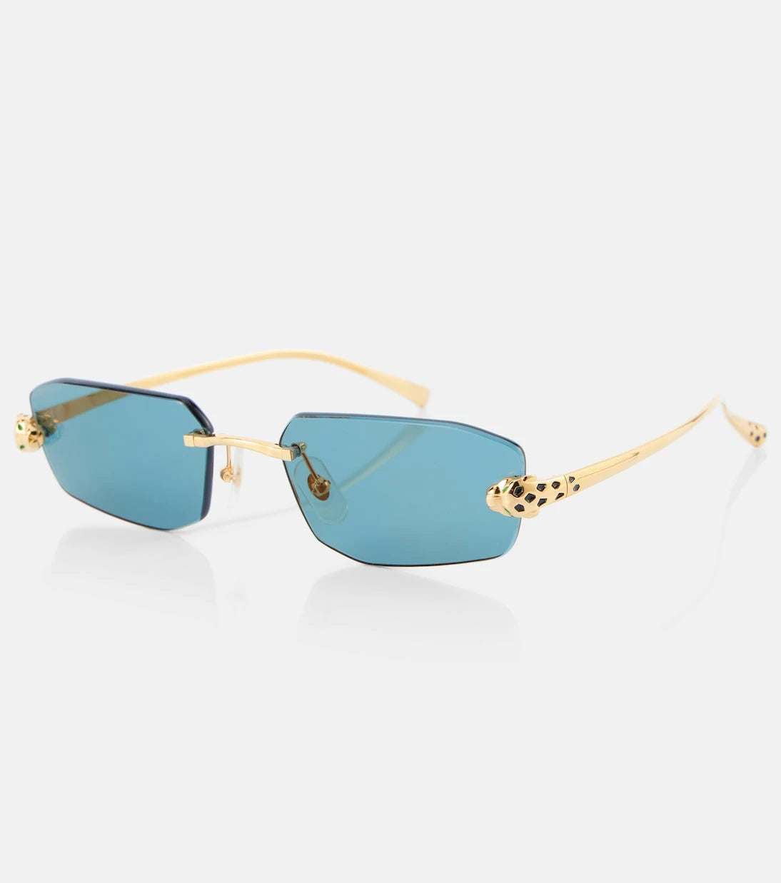 مجموعة نظارات كارتييه - نظارة شمسية Panthère de Cartier مستطيلة الشكل