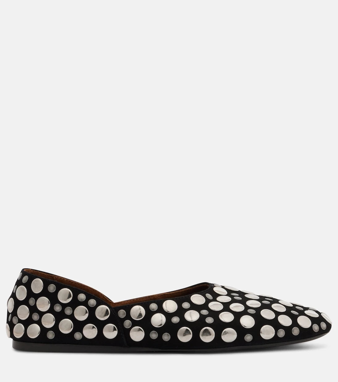 Khaite - Jane studded suede ballet flats