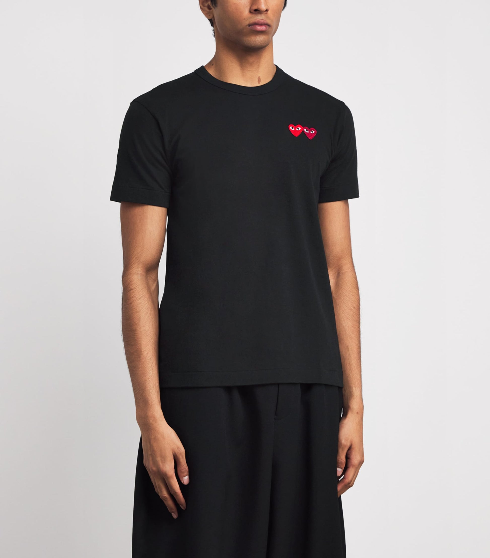 Comme Des Garçons Play Embroidered Double-Heart T-Shirt