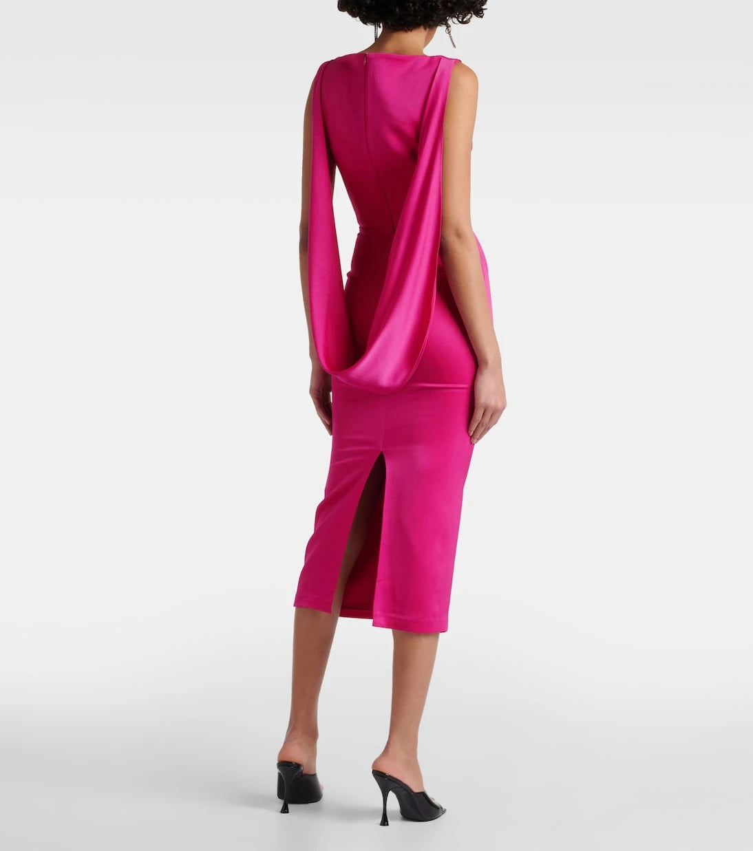 Alex Perry - Draped satin crêpe midi dress