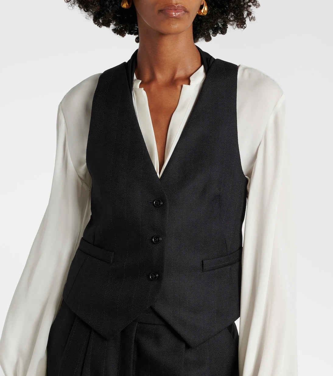 Dorothee Schumacher - Modern Sophistication pinstripe wool vest