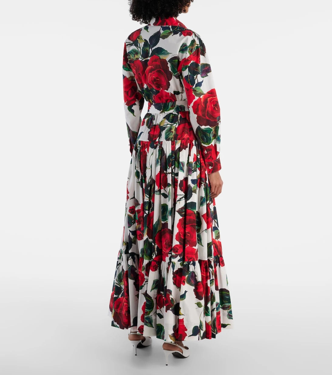 Dolce&Gabbana - Floral tiered cotton maxi skirt