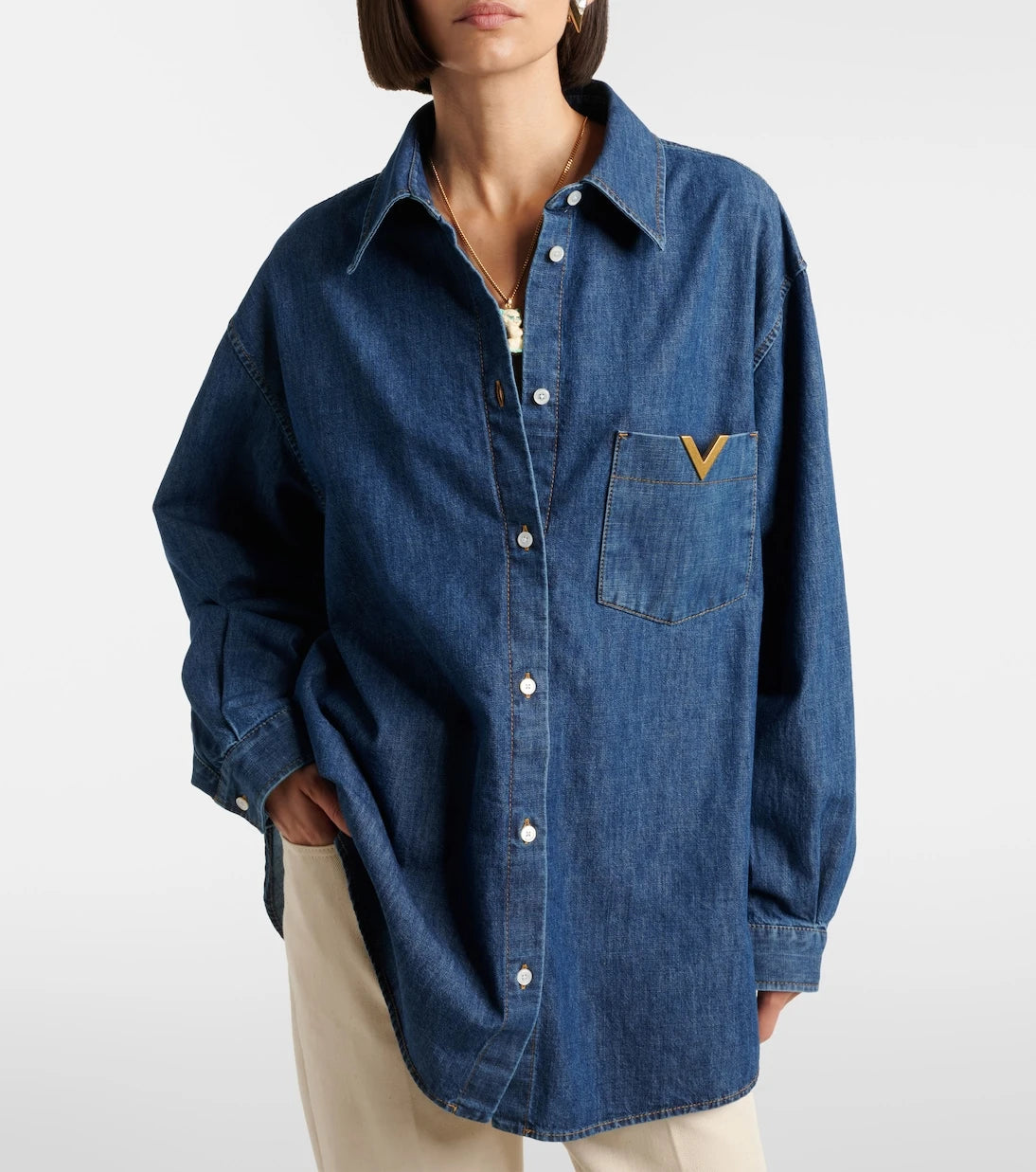 Valentino - VGold chambray shirt