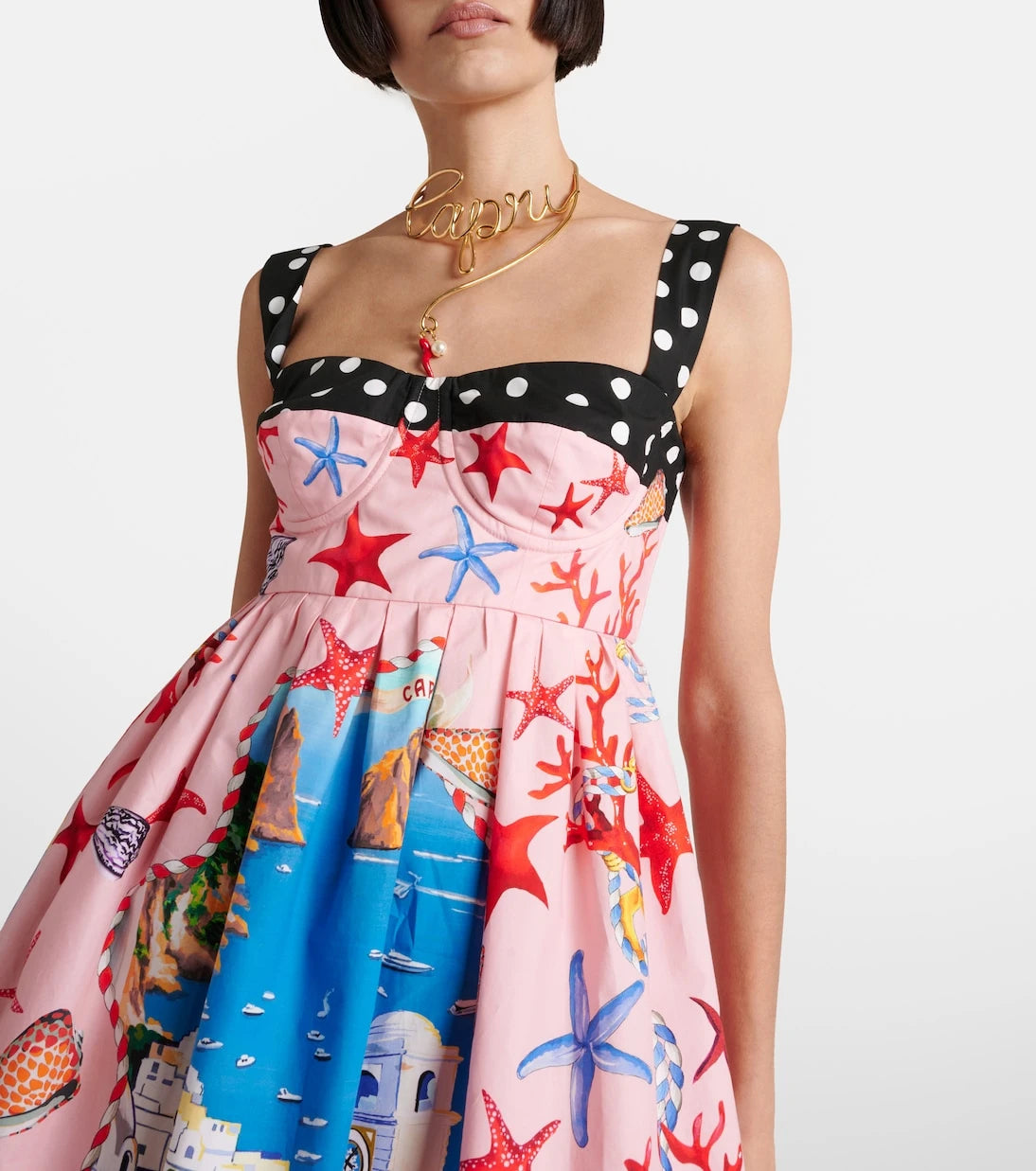 Dolce&Gabbana - Capri printed cotton minidress