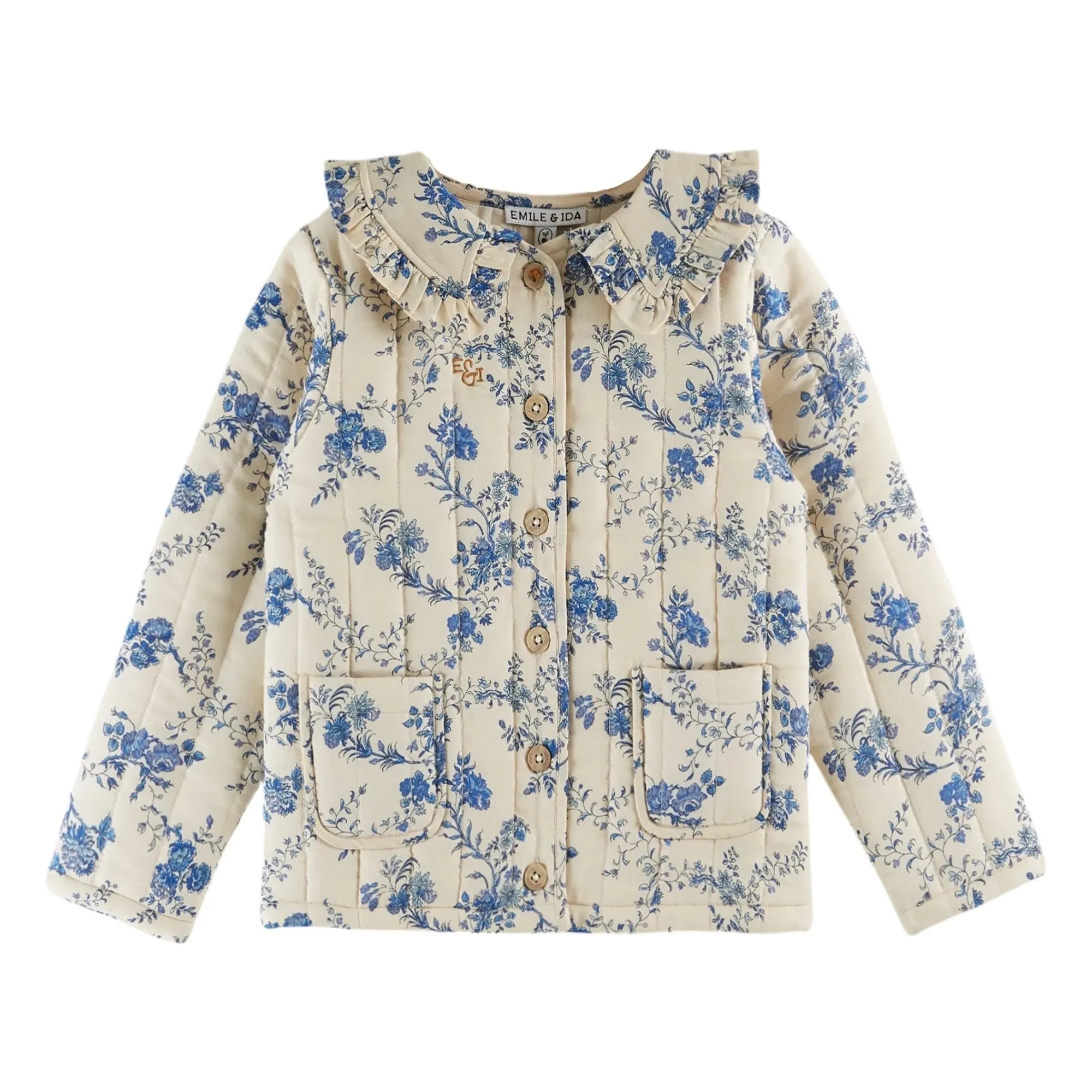 Emile et Ida - Floral Quilted Jacket | Ecru