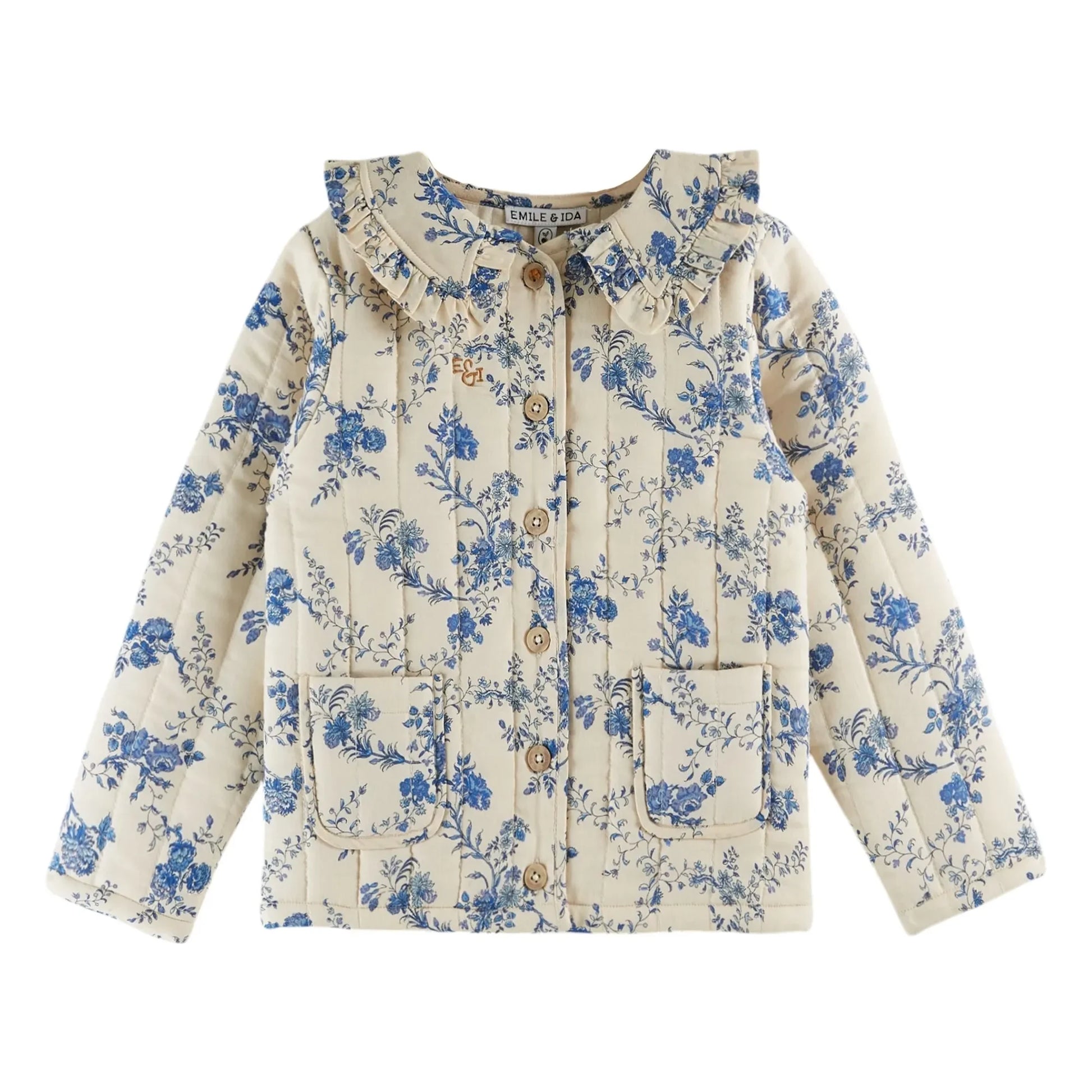 Emile et Ida - Floral Quilted Jacket | Ecru