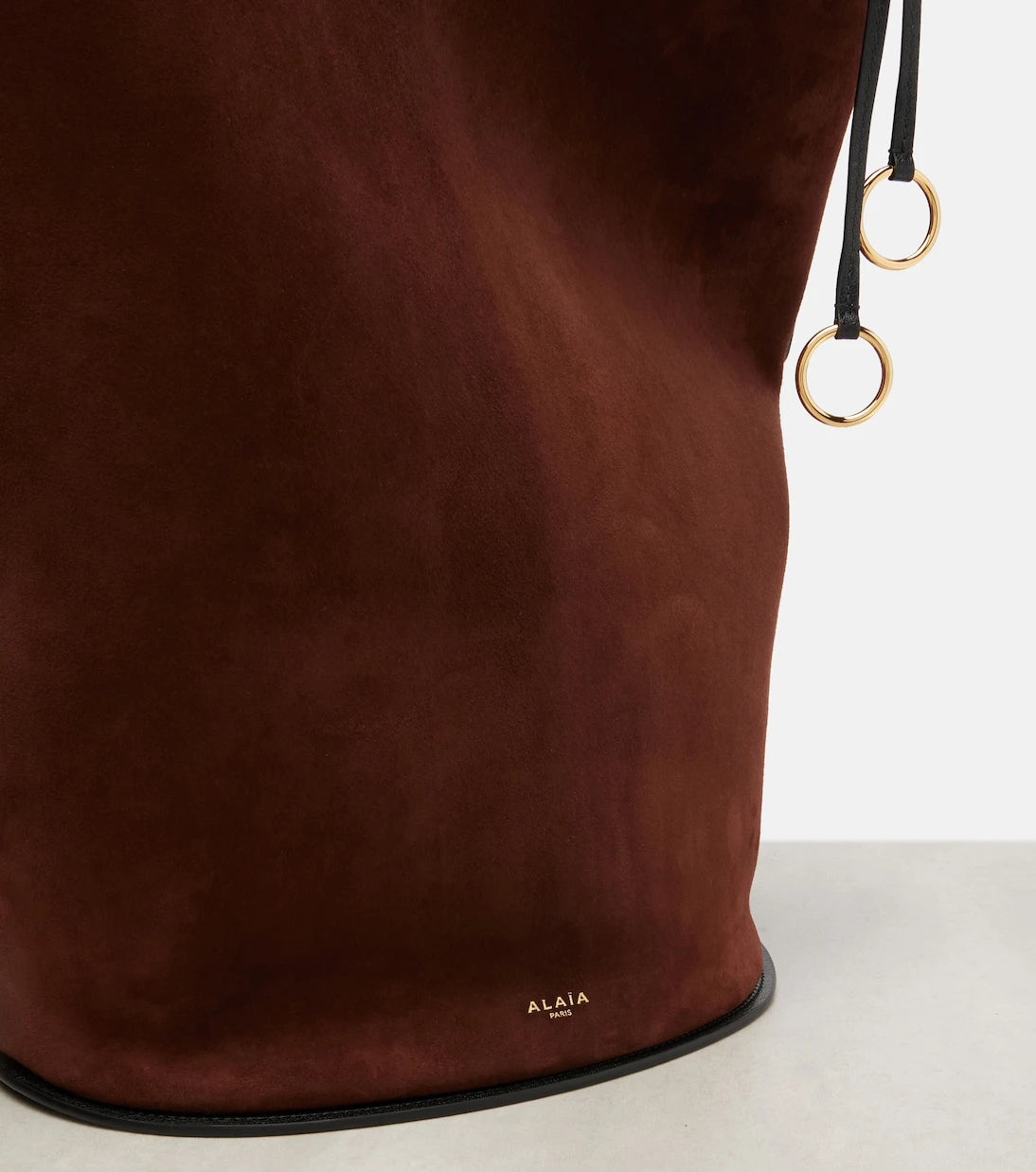 Alaïa - Hip Large leather-trimmed suede bucket bag
