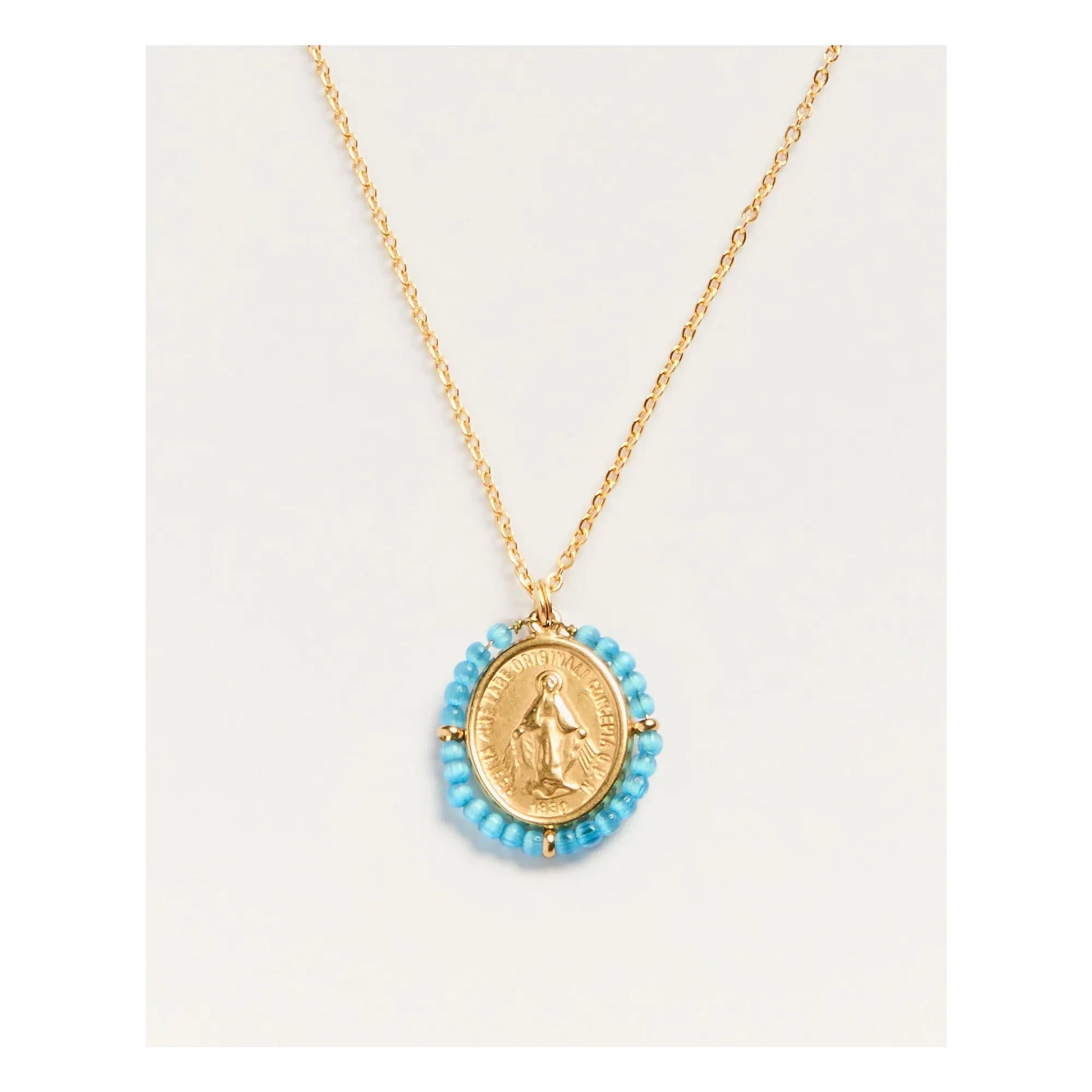 Palas - Santa Maria Précieuse necklace | Light Blue