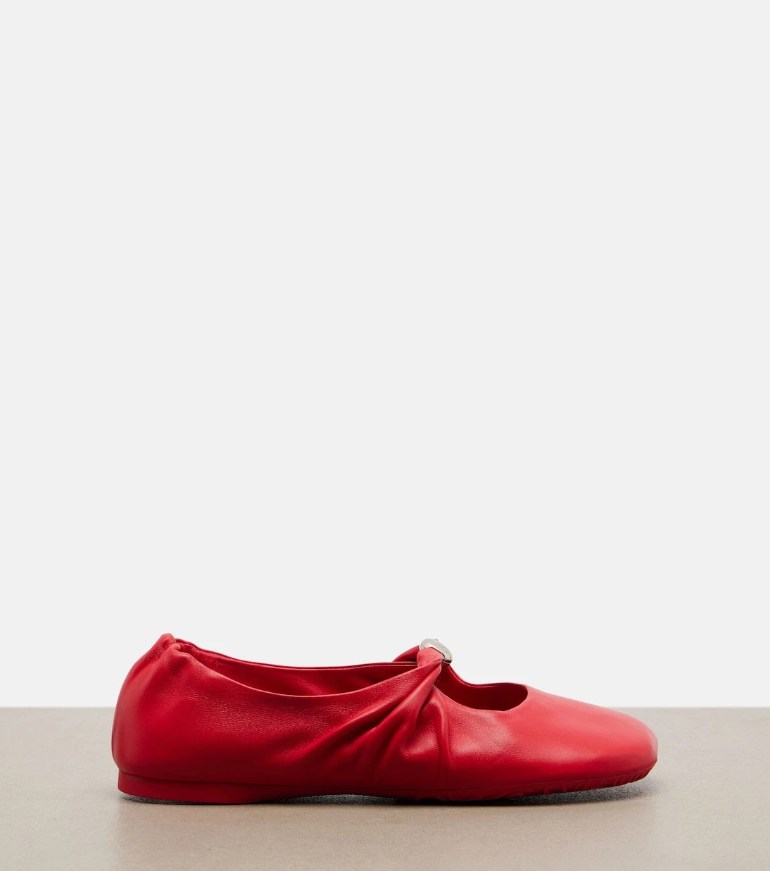 Loewe - Pebble Soft leather Mary Jane flats