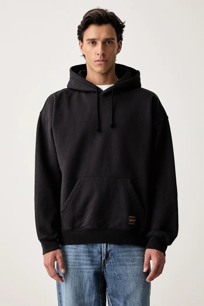Levi's kapüşonlu erkek pamuklu sweatshirt WORKWEAR PO