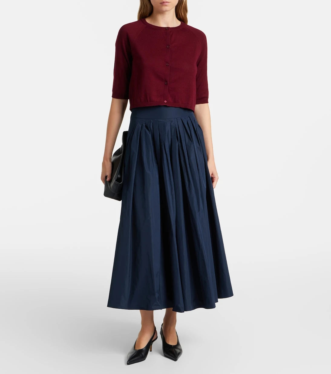 'S Max Mara - Cropped cotton, silk, and cashmere cardigan