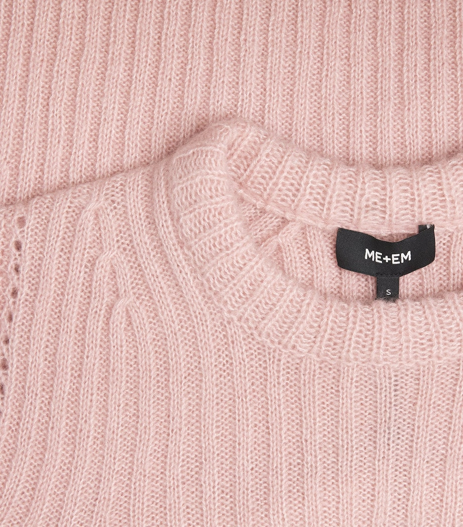 Pink Merino Wool-Blend Lofty Sweater