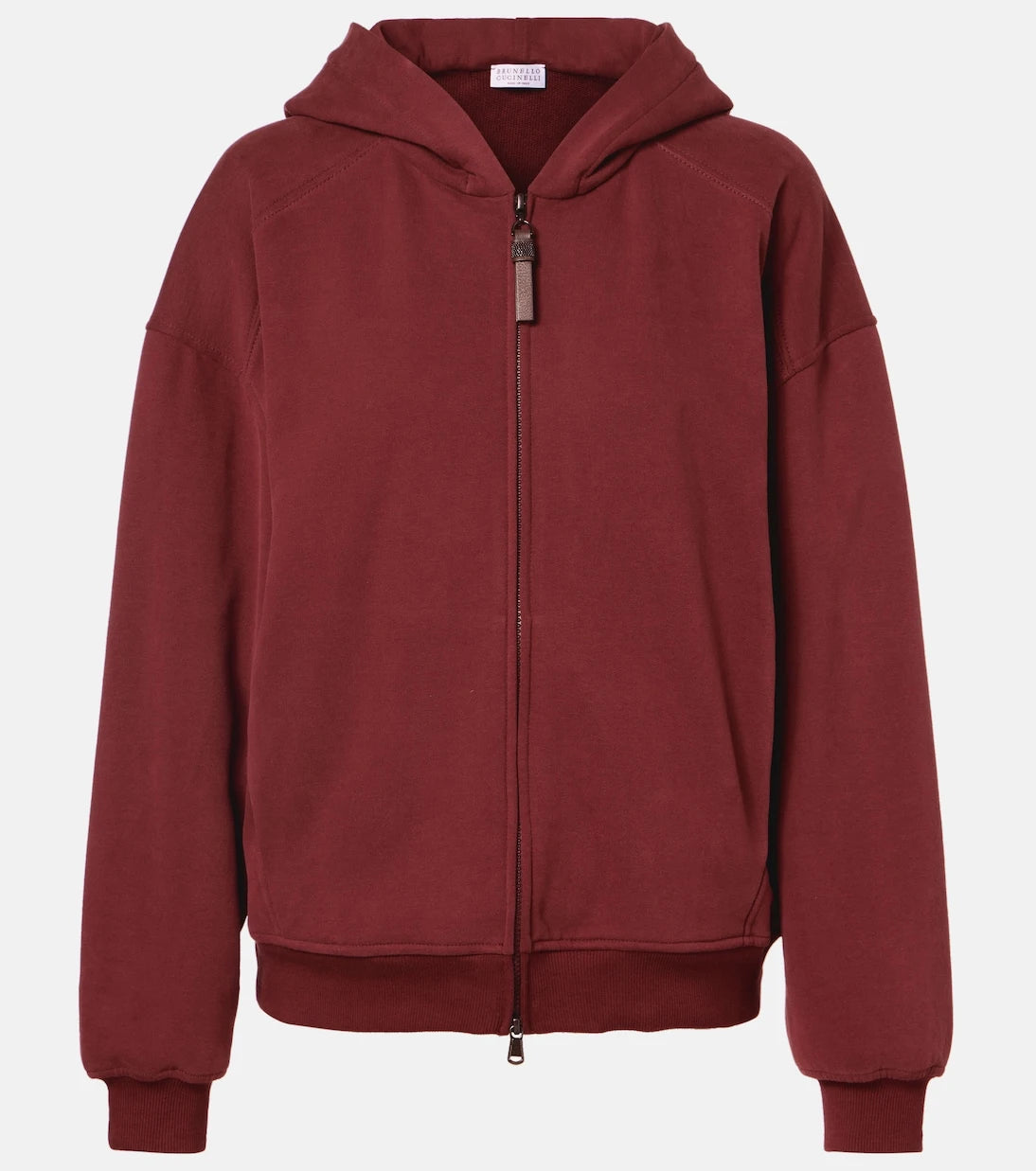 Brunello Cucinelli - Monili cotton jersey zip-up hoodie