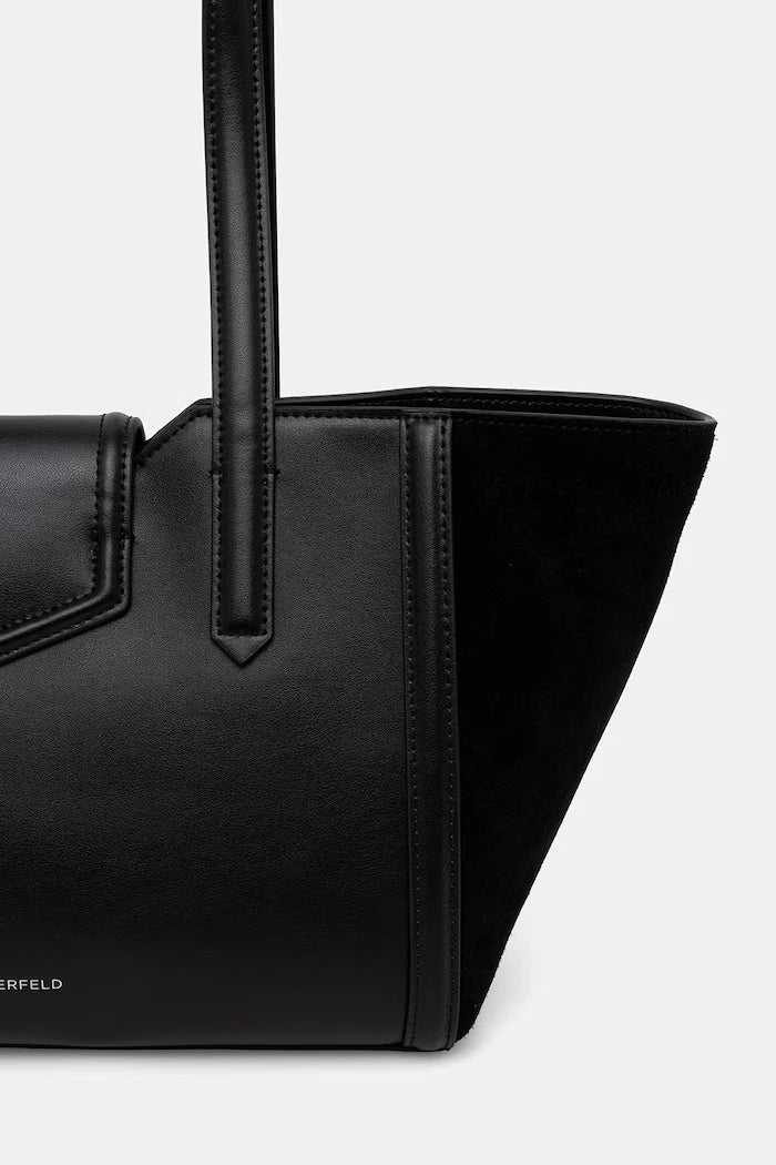 Karl Lagerfeld kadın süet alışveriş çantası K/NOVA
